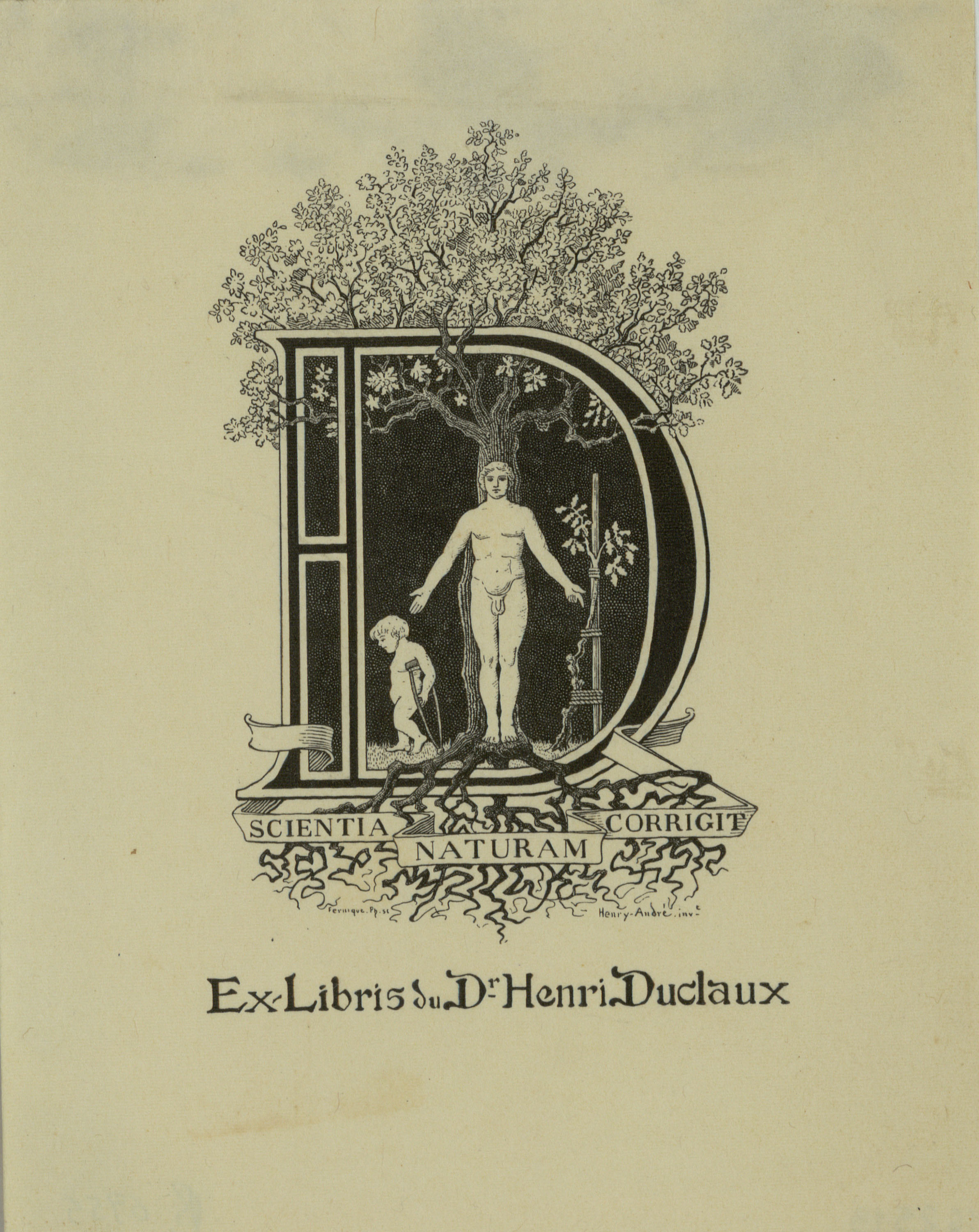 image for: Henry-André - Ex-libris Dr. Henri Duclaux - Cap a 1900