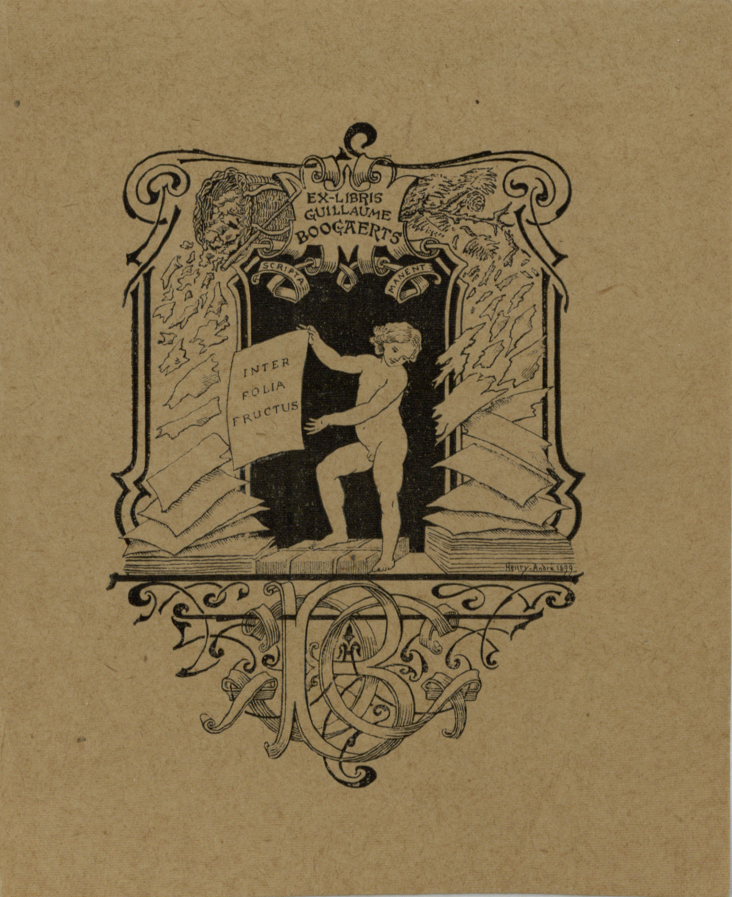 image for: Henry-André - Ex-libris Guillaume Boogaerts - 1899