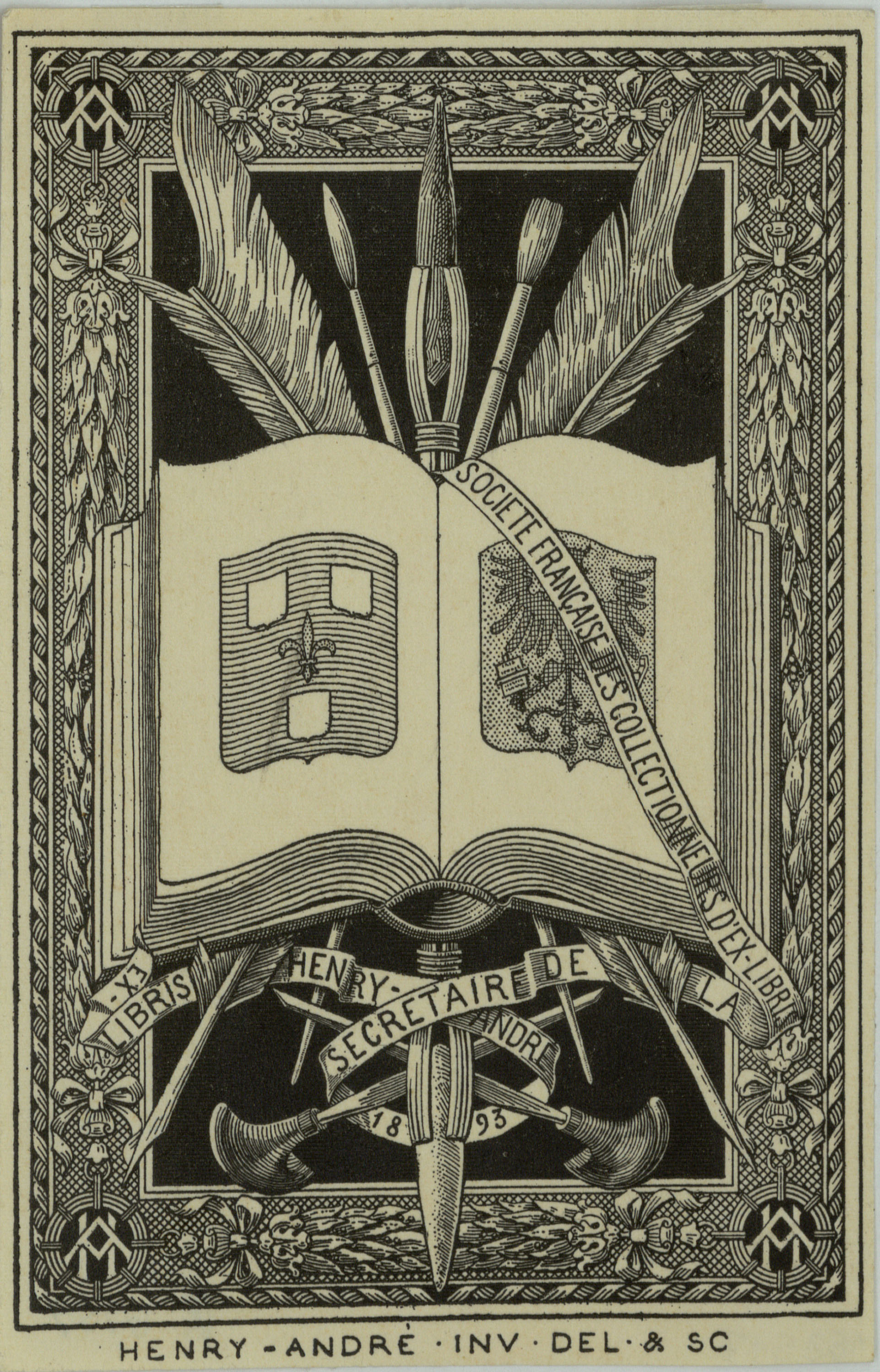 image for: Henry-André - Ex-libris Henry-André - 1893