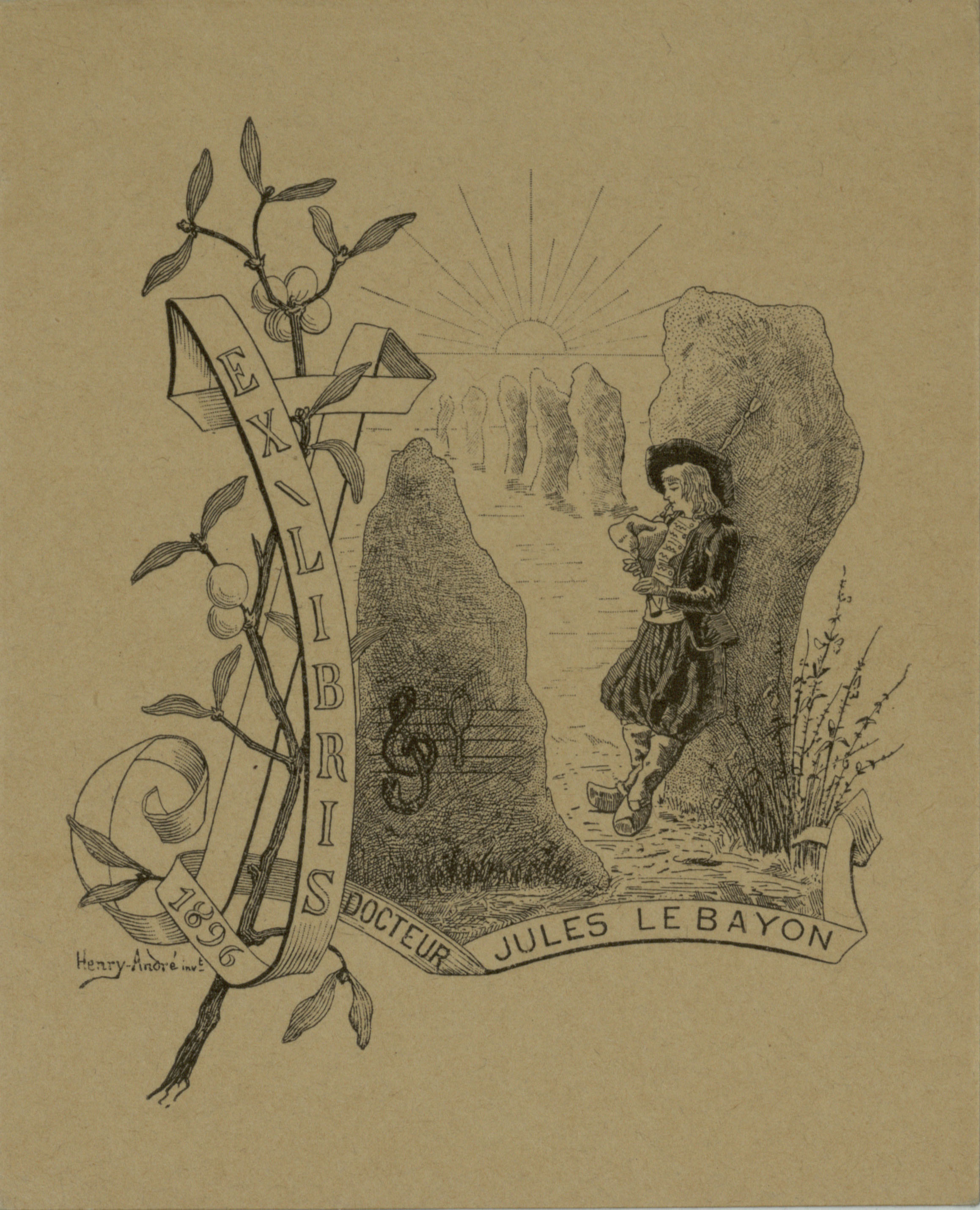 image for: Henry-André - Ex-libris Docteur Jules Le Bayon - 1896