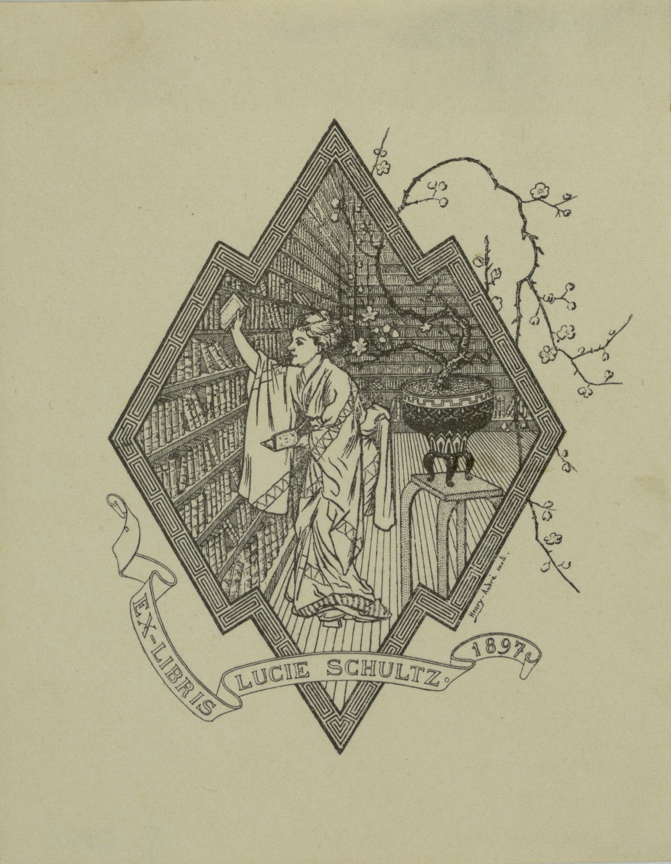 image for: Henry-André - Ex-libris Lucie Schultz - 1897