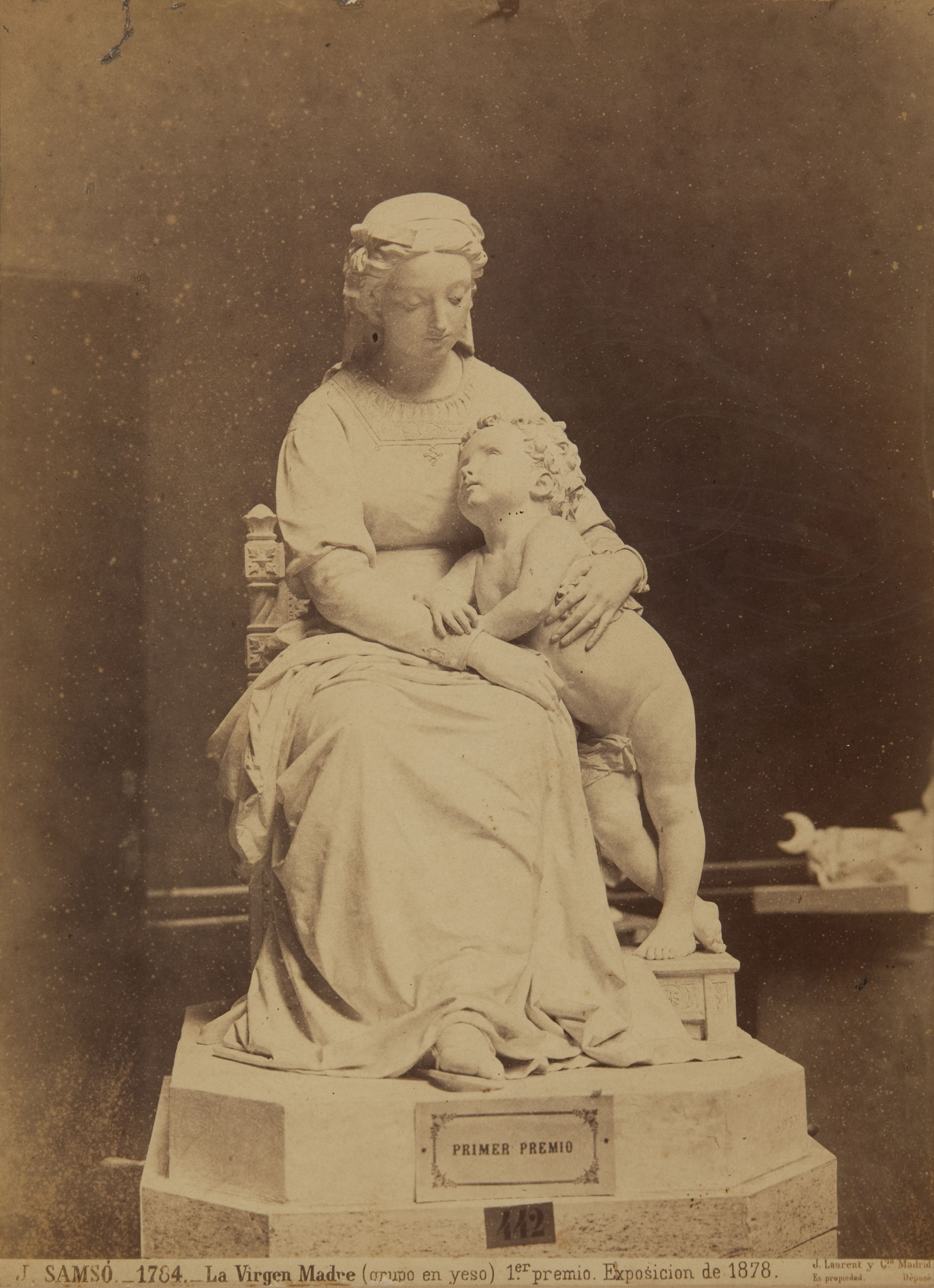 image for: Jean Laurent - J. Samsó. La Virgen Madre (grupo de yeso).1er premio. Exposicion de 1878 - 1878