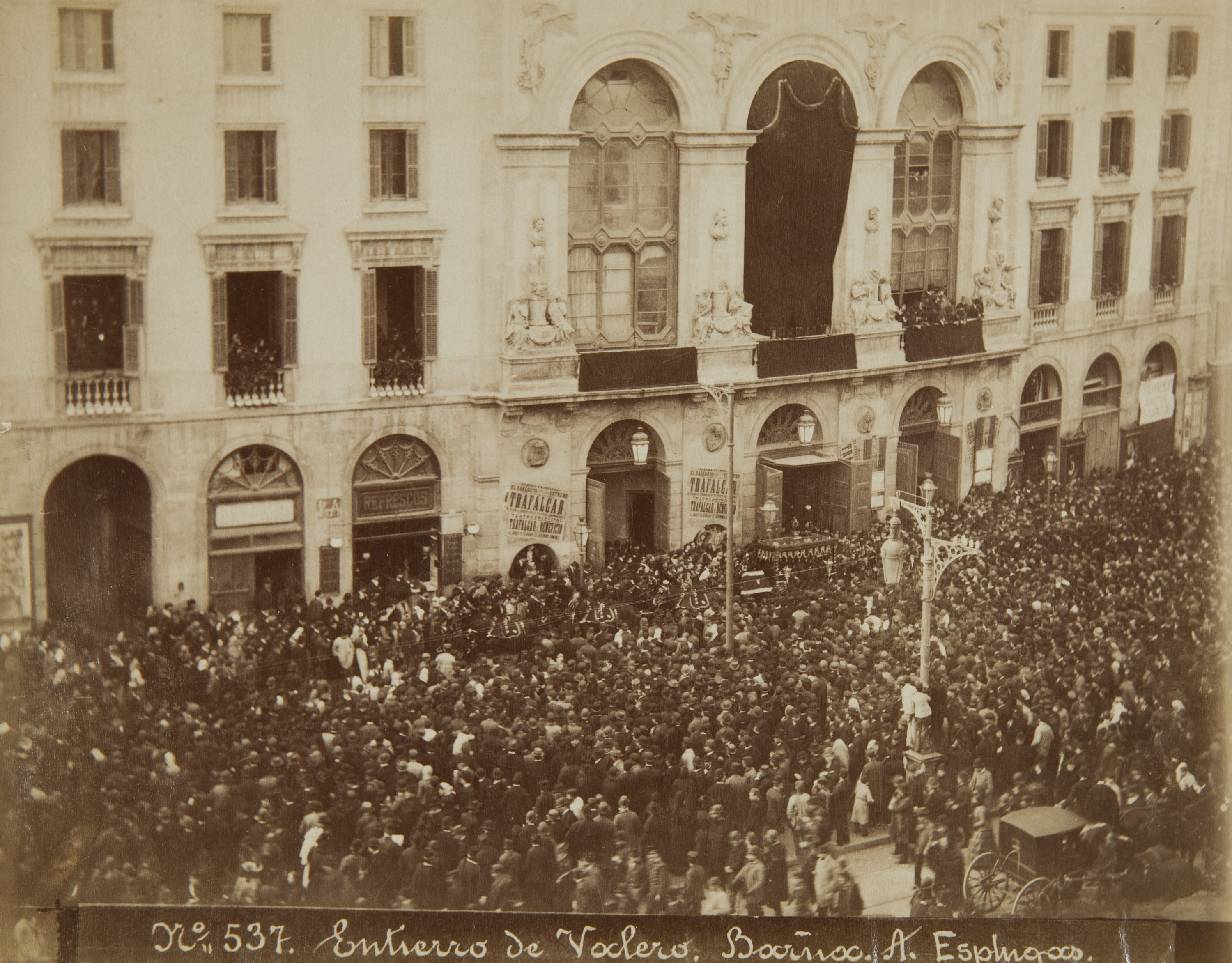 image for: Antoni Esplugas Puig - Entierro de Valero (Barcelona) - 1891