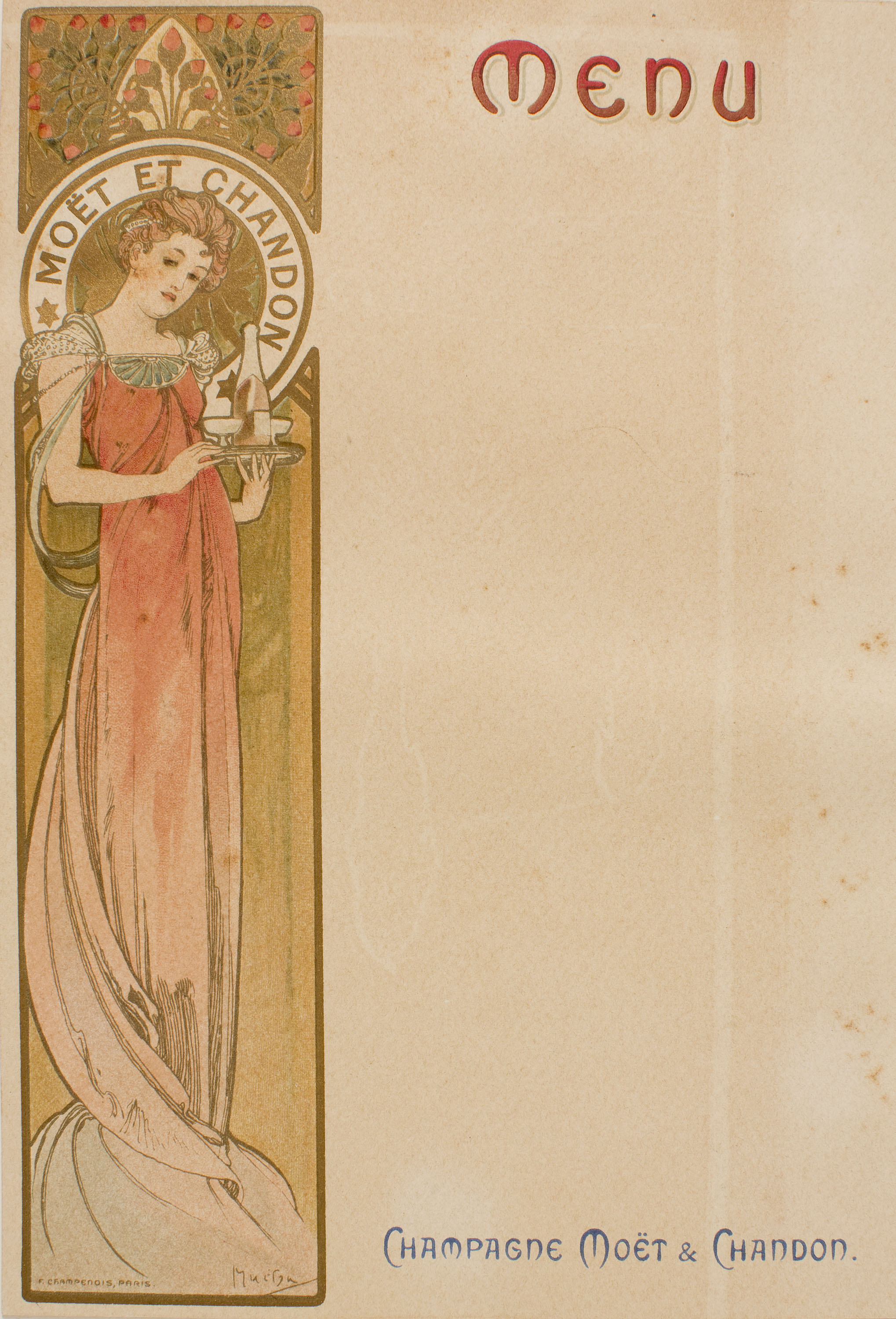 image for: Alphonse-Marie Mucha - Menu - Cap a 1897