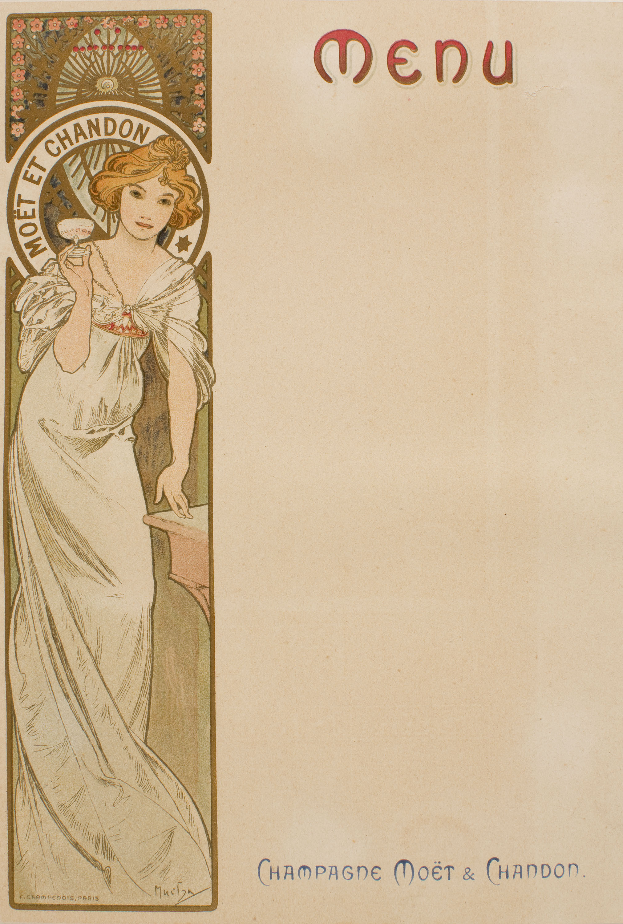 image for: Alphonse-Marie Mucha - Menu - Cap a 1897