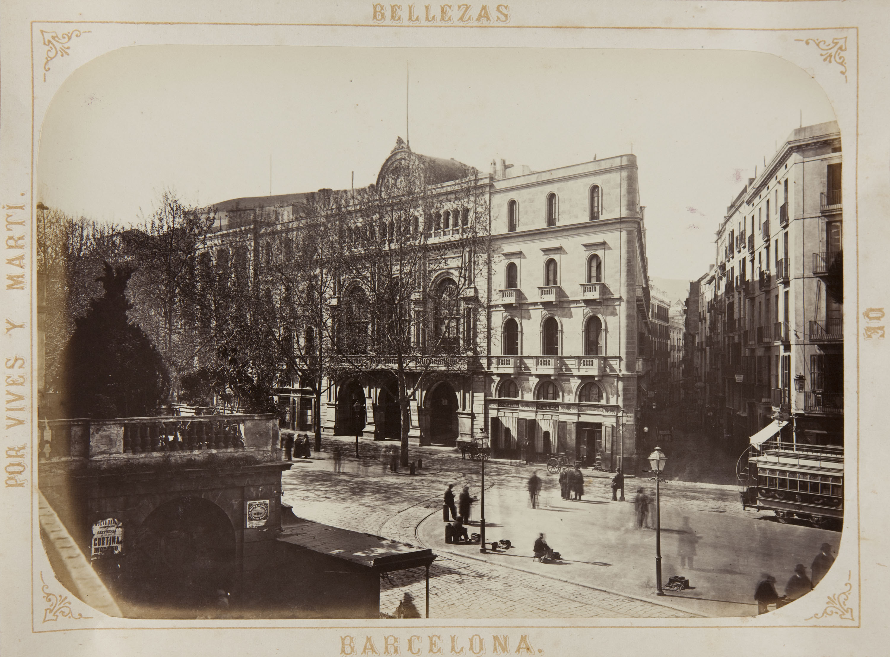 image for: Joan Martí  - Plaza de la Boqueria y Liceo - 1874
