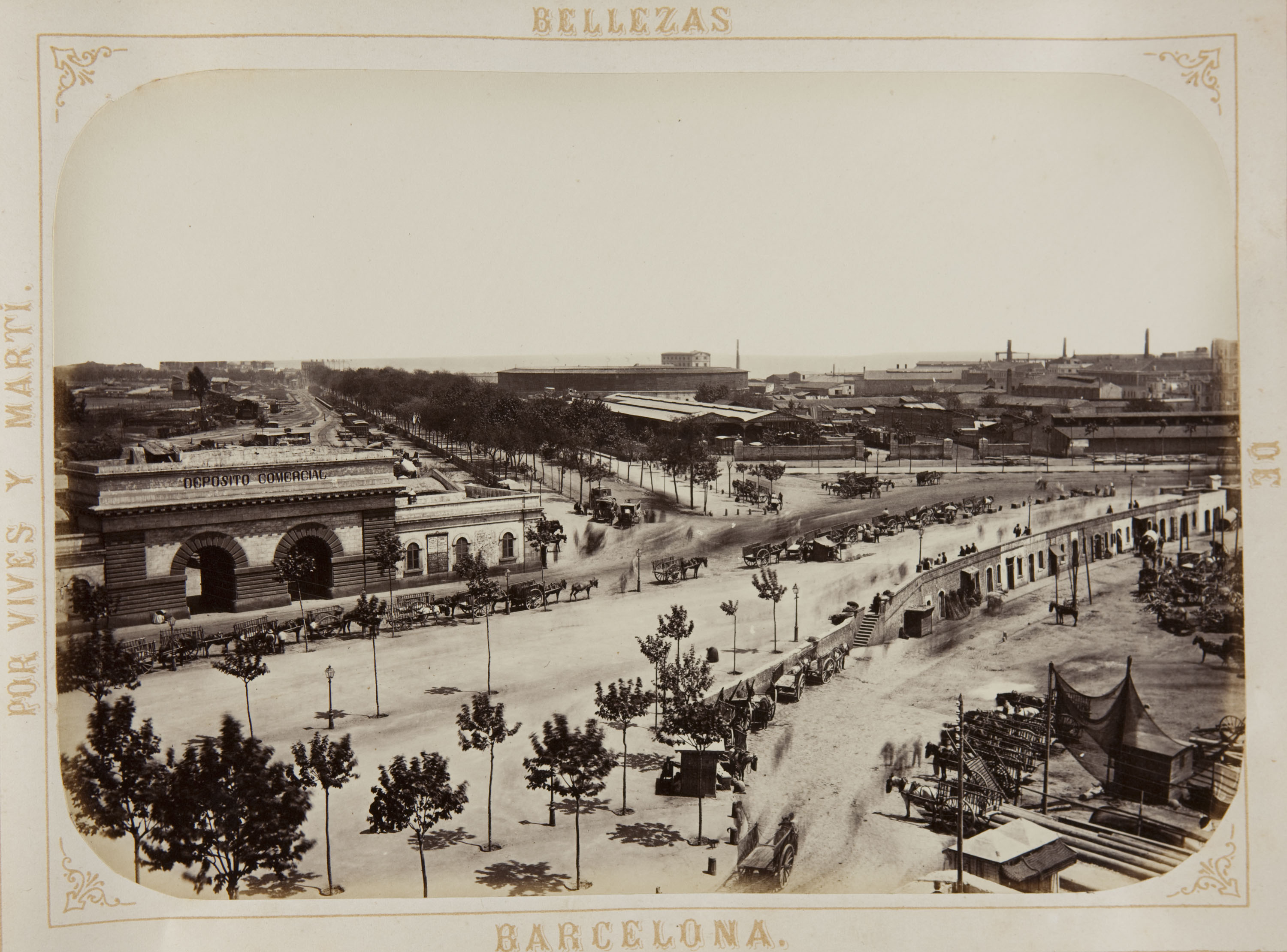 image for: Joan Martí  - Puerta de Mar y plaza de toros - 1874