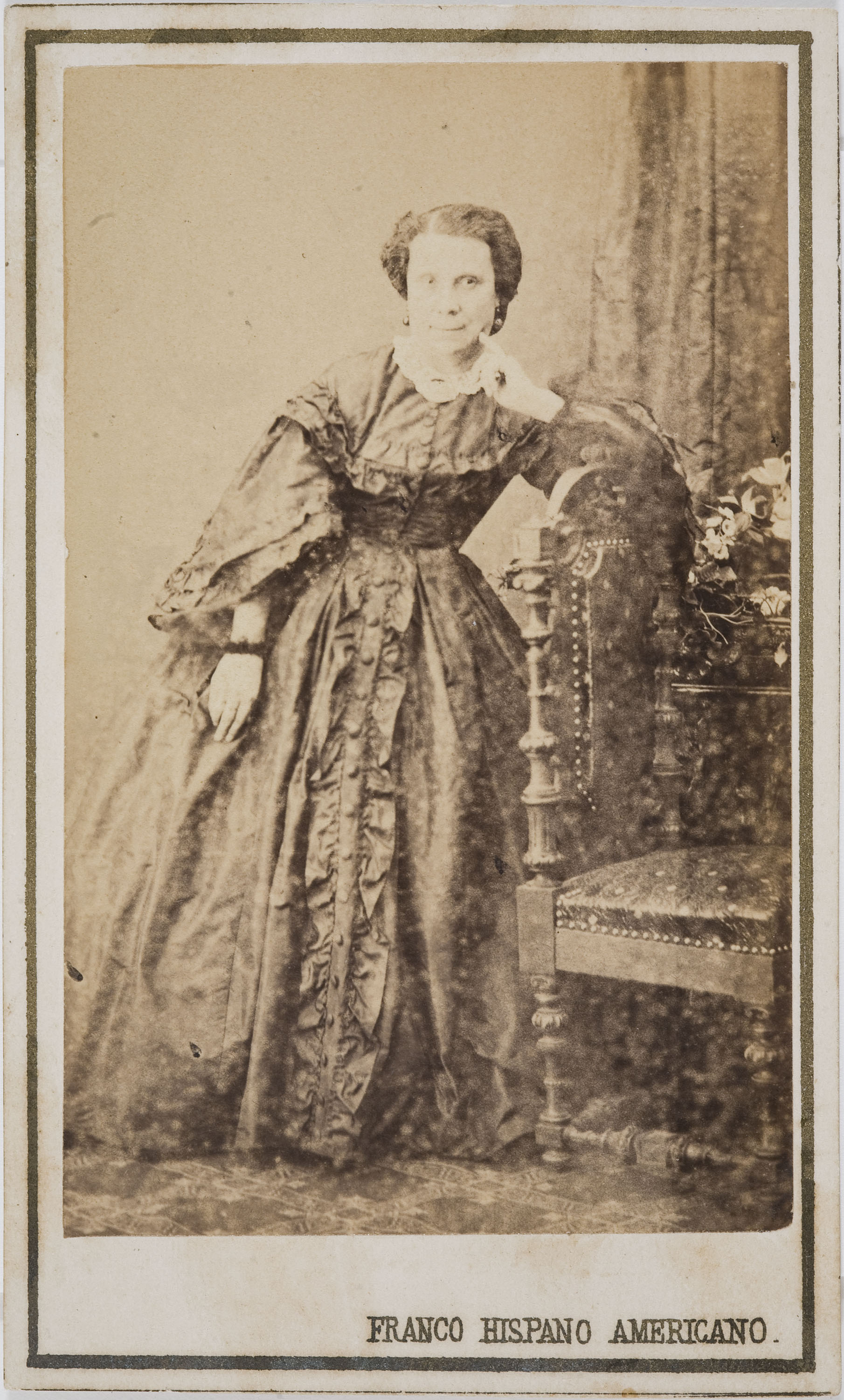 image for: Fotografía Franco Hispano Americano. Barcelona - Retrat de dona - Cap a 1860