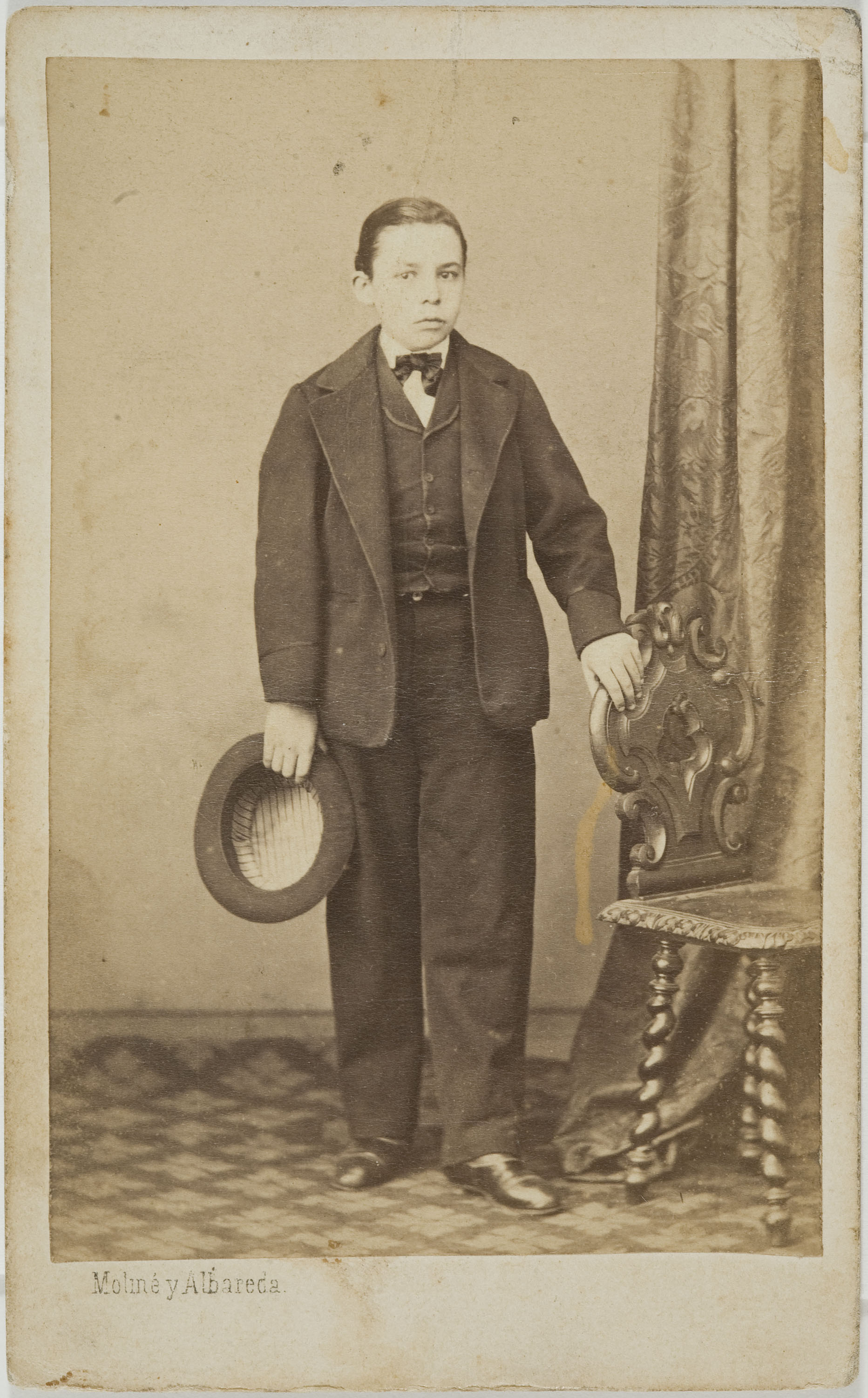 image for: Moliné y Albareda. Barcelona - Retrat de noi - Cap a 1863