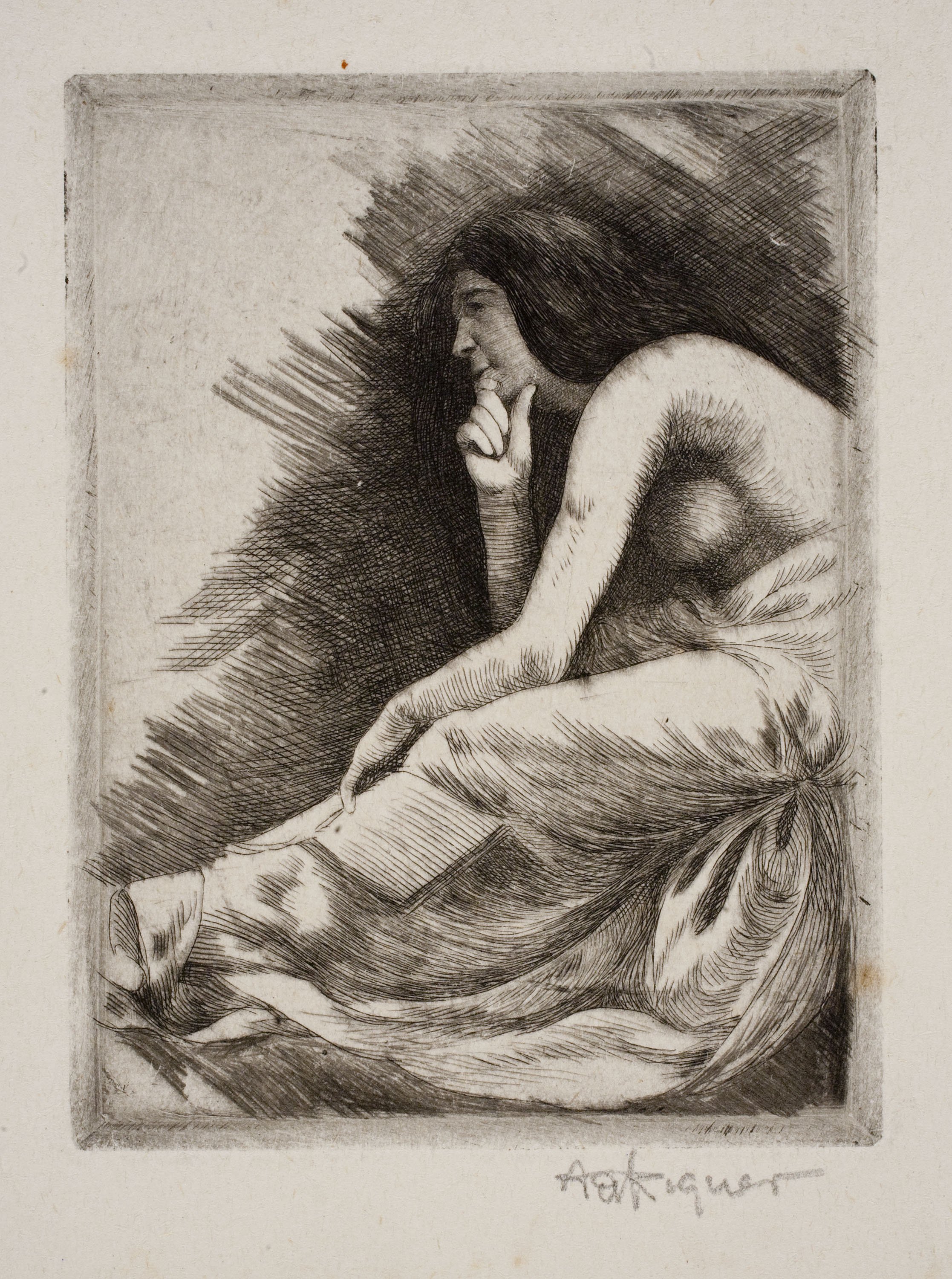 image for: Alexandre de Riquer - Ex-libris sense títol (Lluís Plandiura) - Cap a 1903