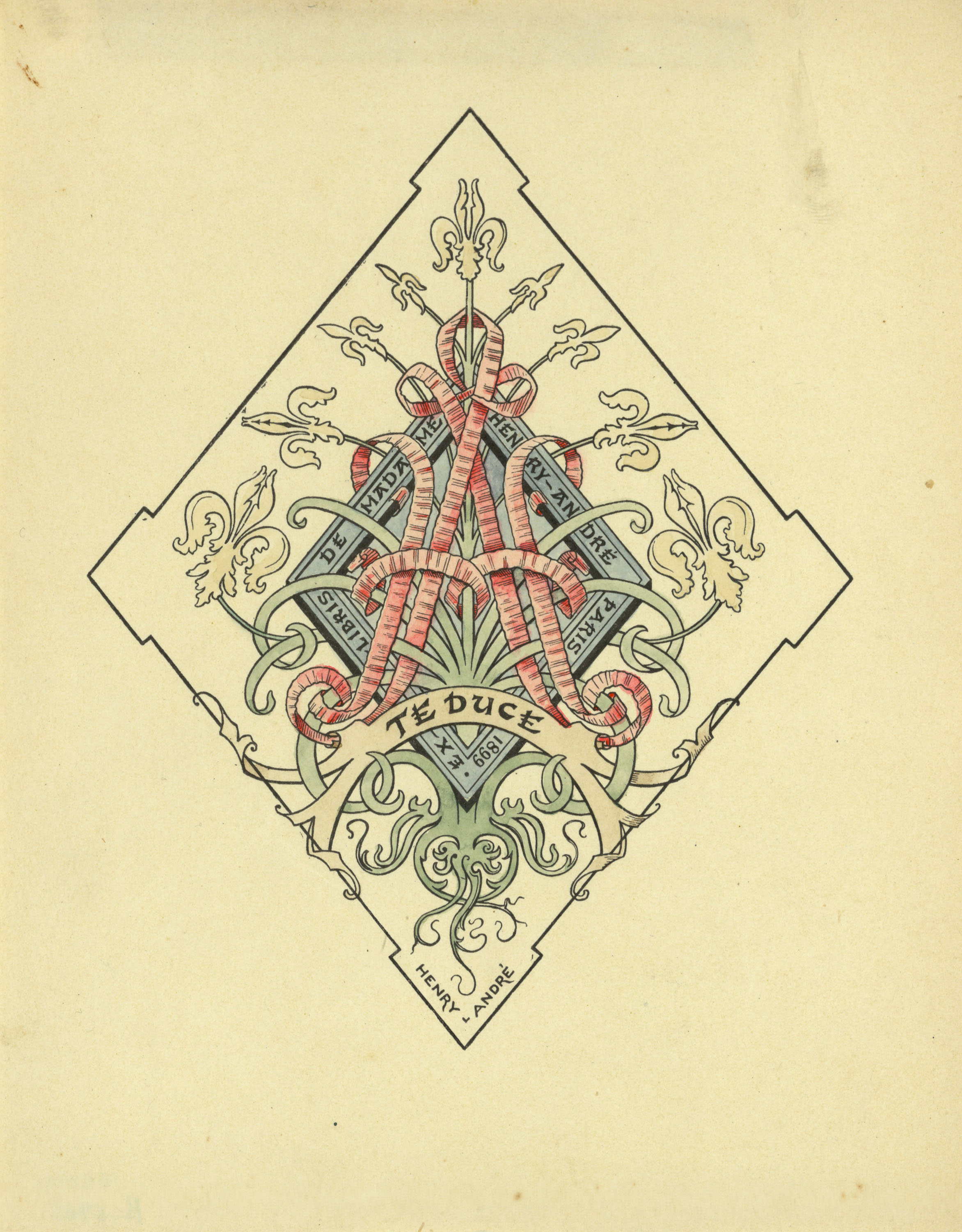 image for: Henry-André - Ex-libris Madame Henry André - 1899