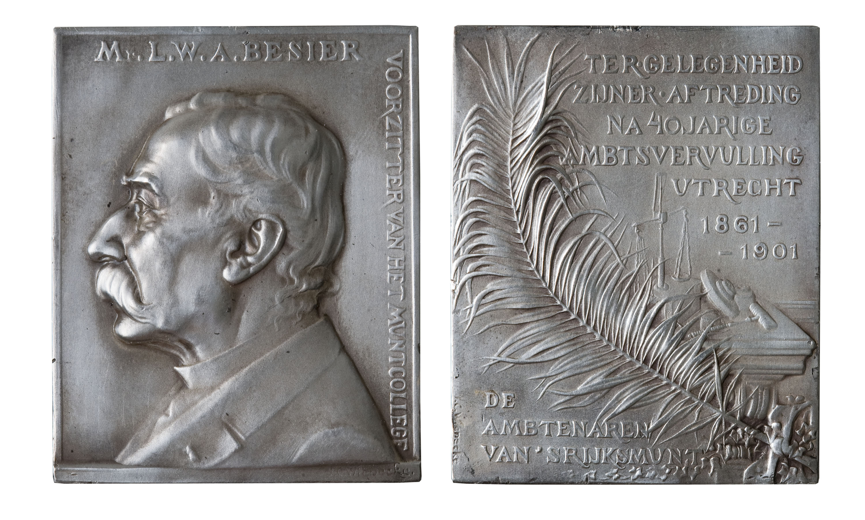 image for: Johann Cornelius Wienecke - A Mr. L.W.A. Besier, director de la seca d&#039;Utrecht - 1901