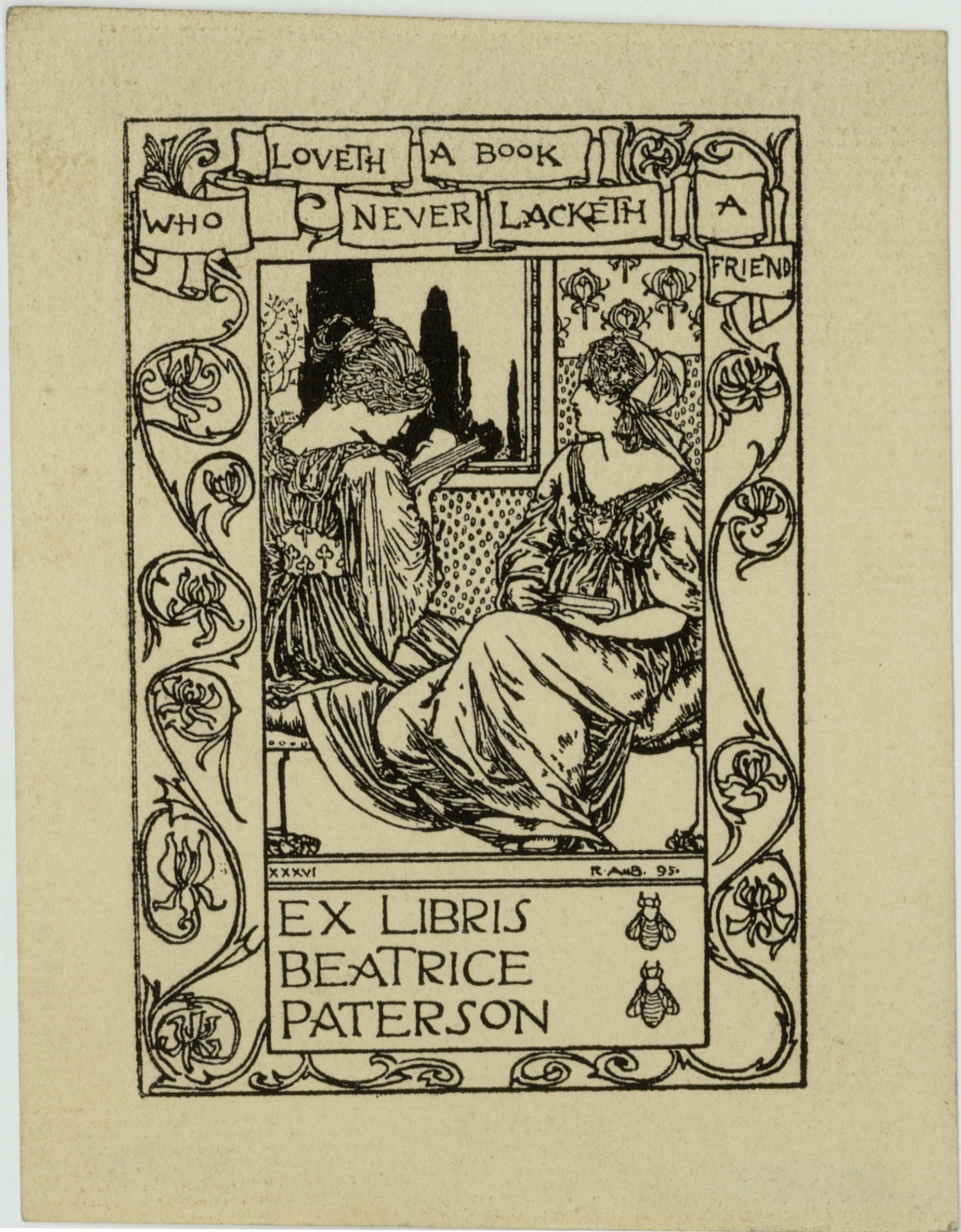 image for: Robert Anning Bell - Ex-libris Beatrice Paterson - 1895