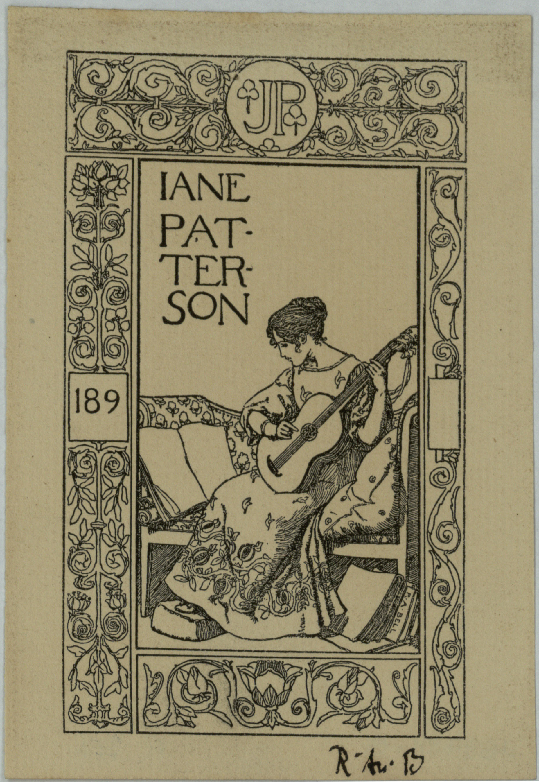 image for: Robert Anning Bell - Ex-libris Iane Patterson - Cap a 1900