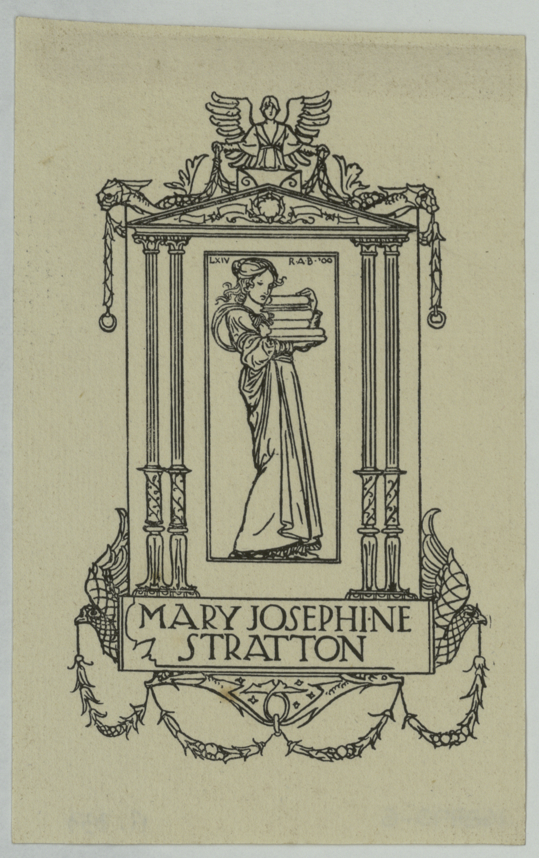 image for: Robert Anning Bell - Ex-libris Mary Josephine Stratton - 1900