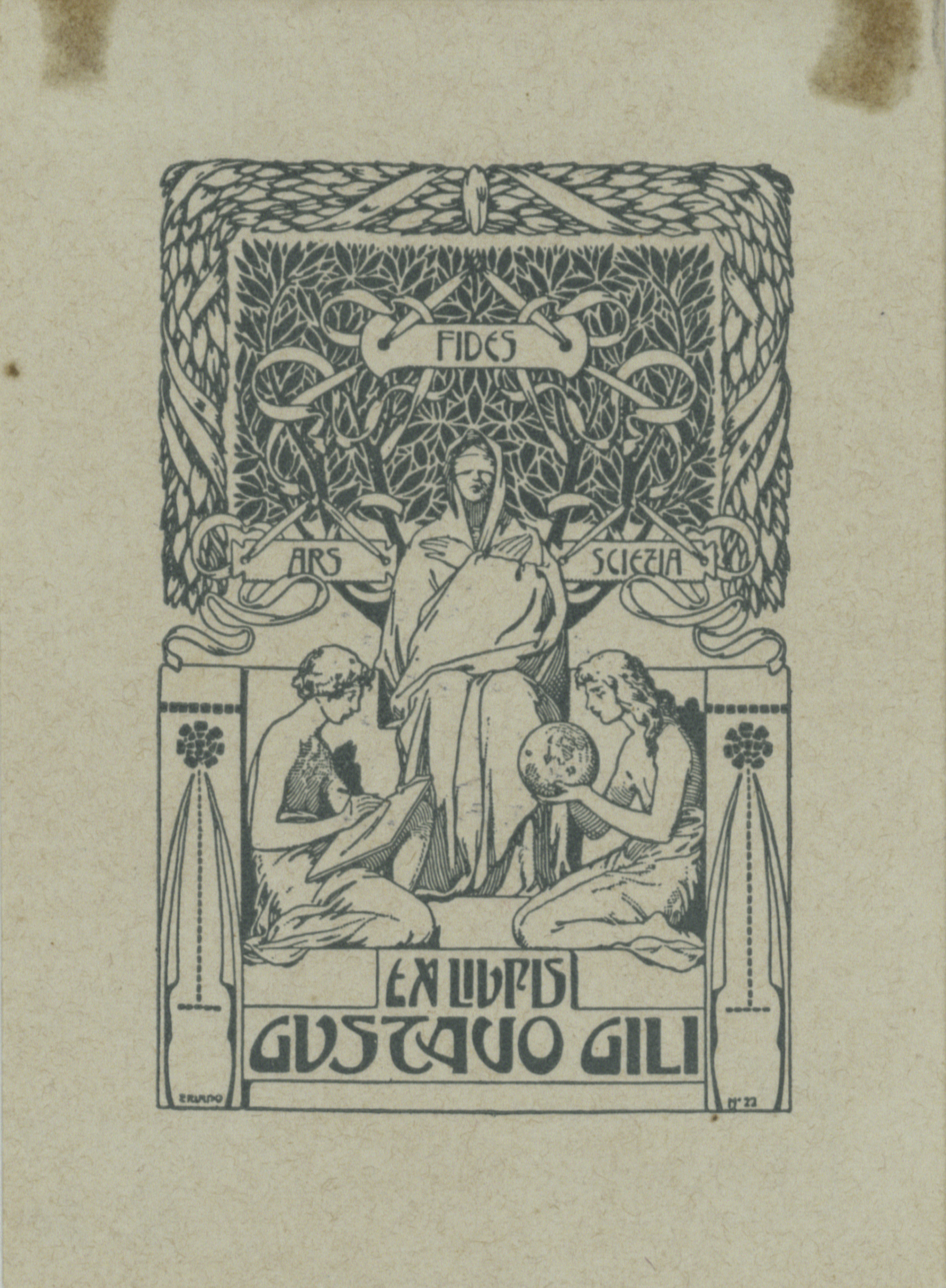 image for: Josep Triadó - Ex-libris Gustavo Gili - 1902