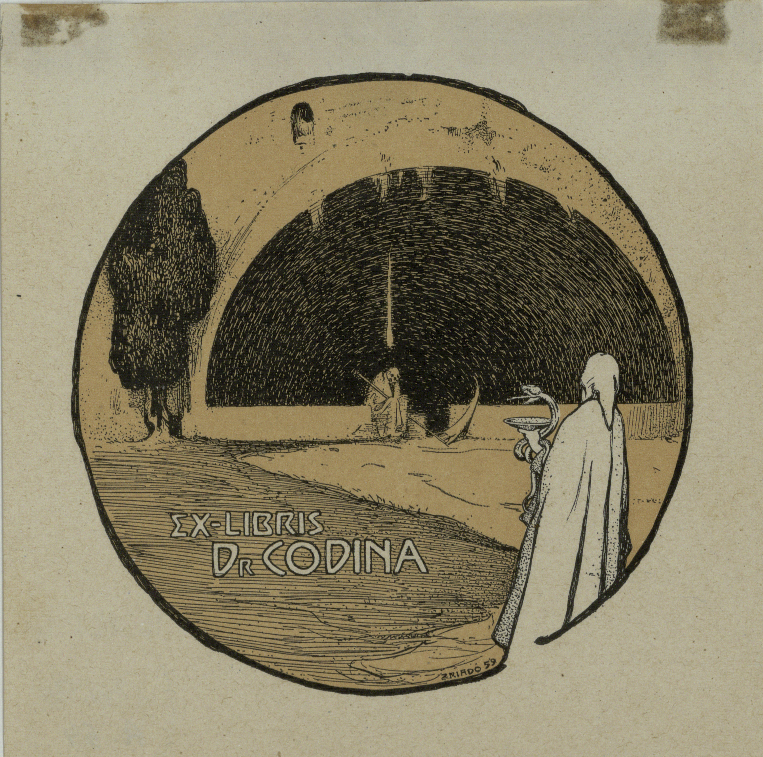 image for: Josep Triadó - Ex-libris Dr. Codina - 1903