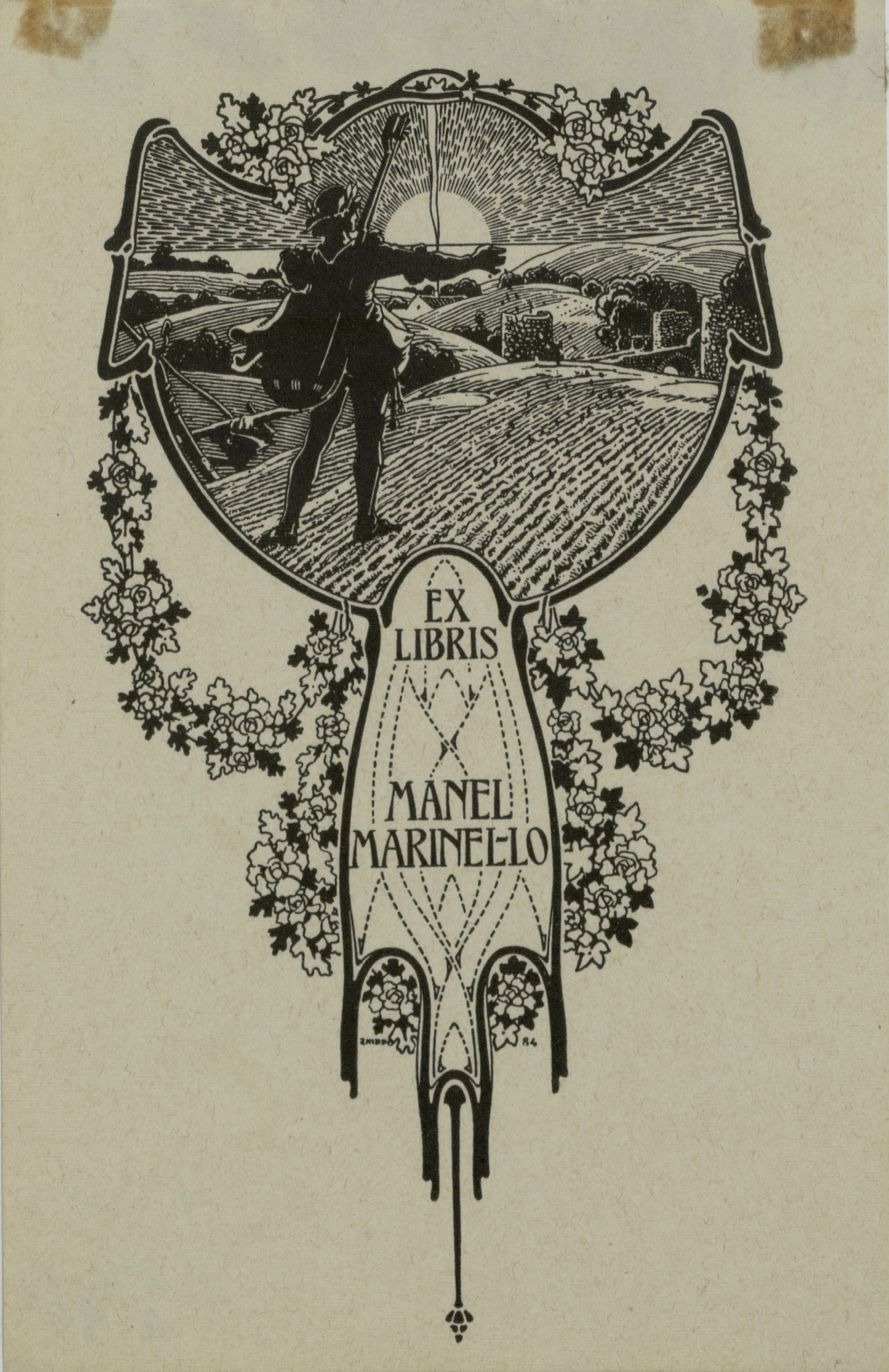 image for: Josep Triadó - Ex-libris Manel Marinel·lo - 1905