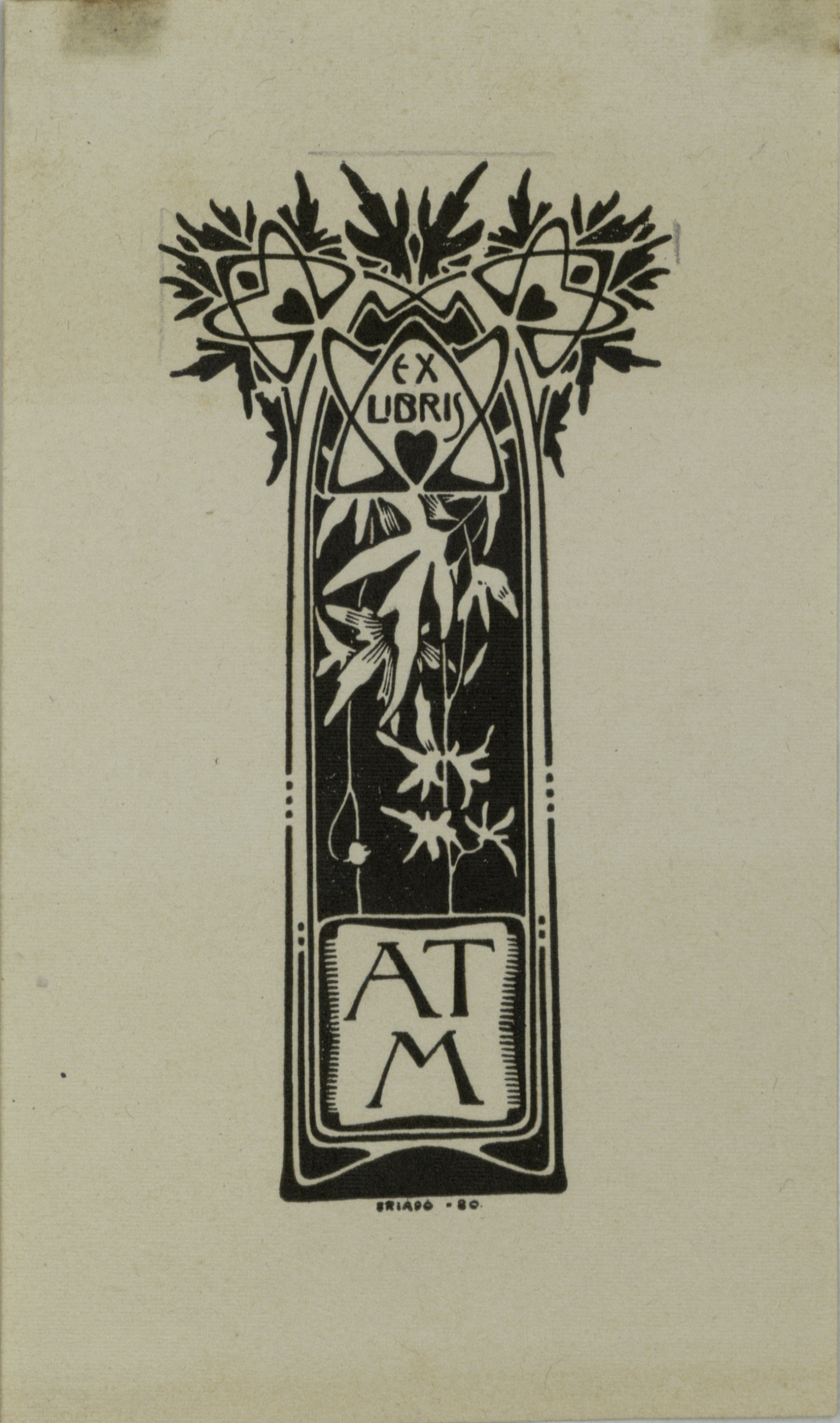 image for: Josep Triadó - Ex-libris ATM - 1905