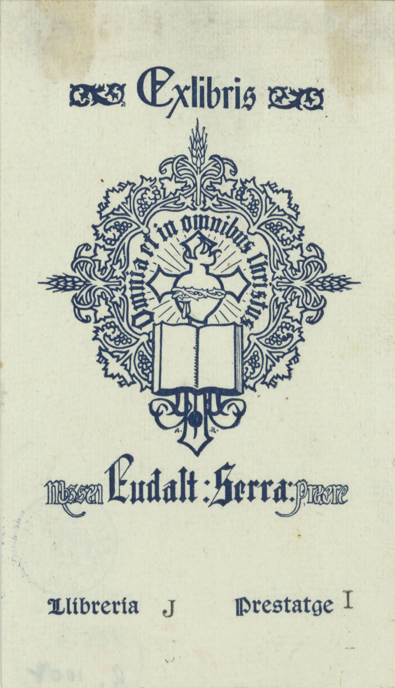 image for: Alexandre de Riquer - Ex-libris Eudalt Serra - Posterior a 1912