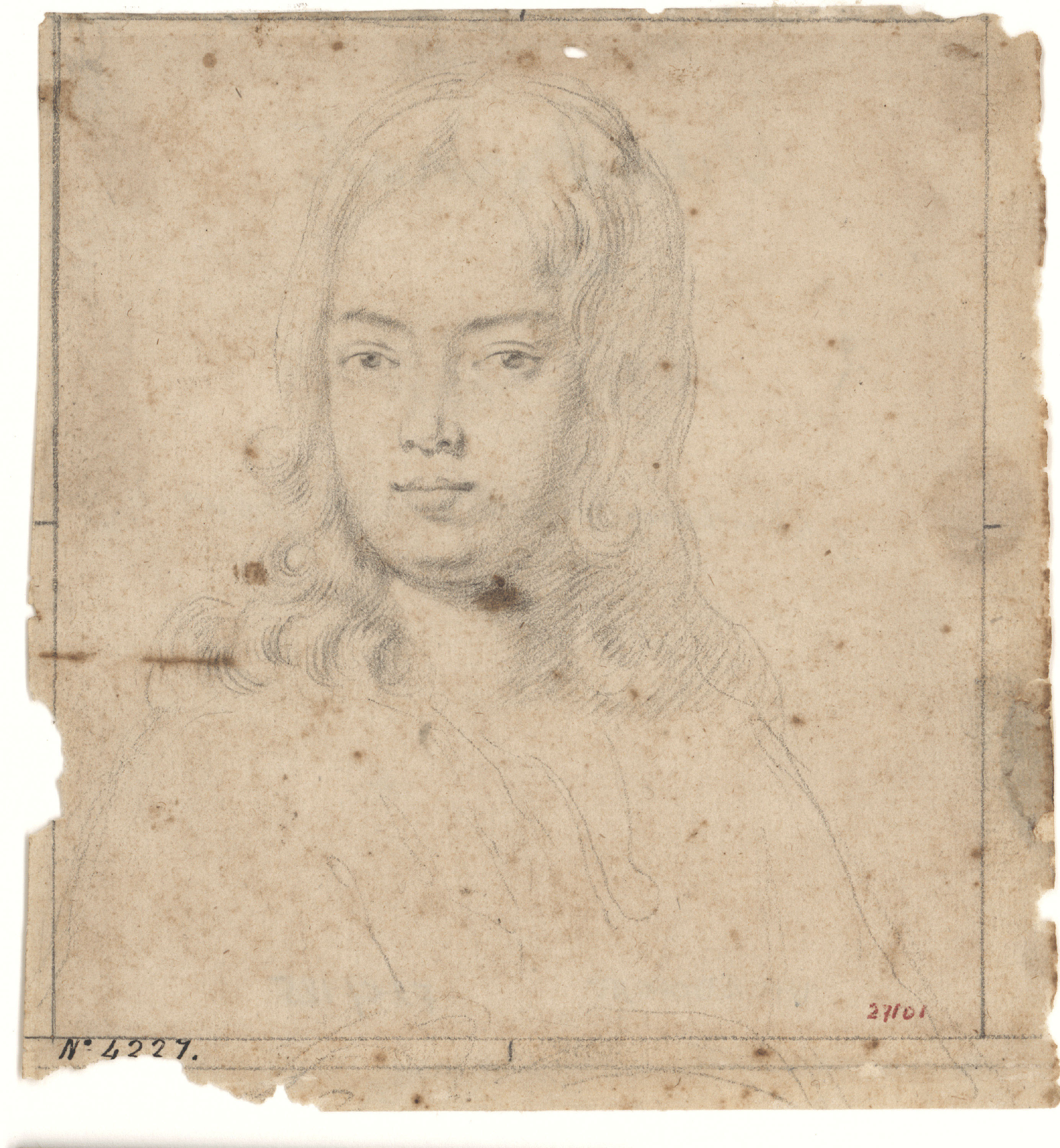 image for: Antoni Viladomat - Retrat masculí - Cap a 1720-1755
