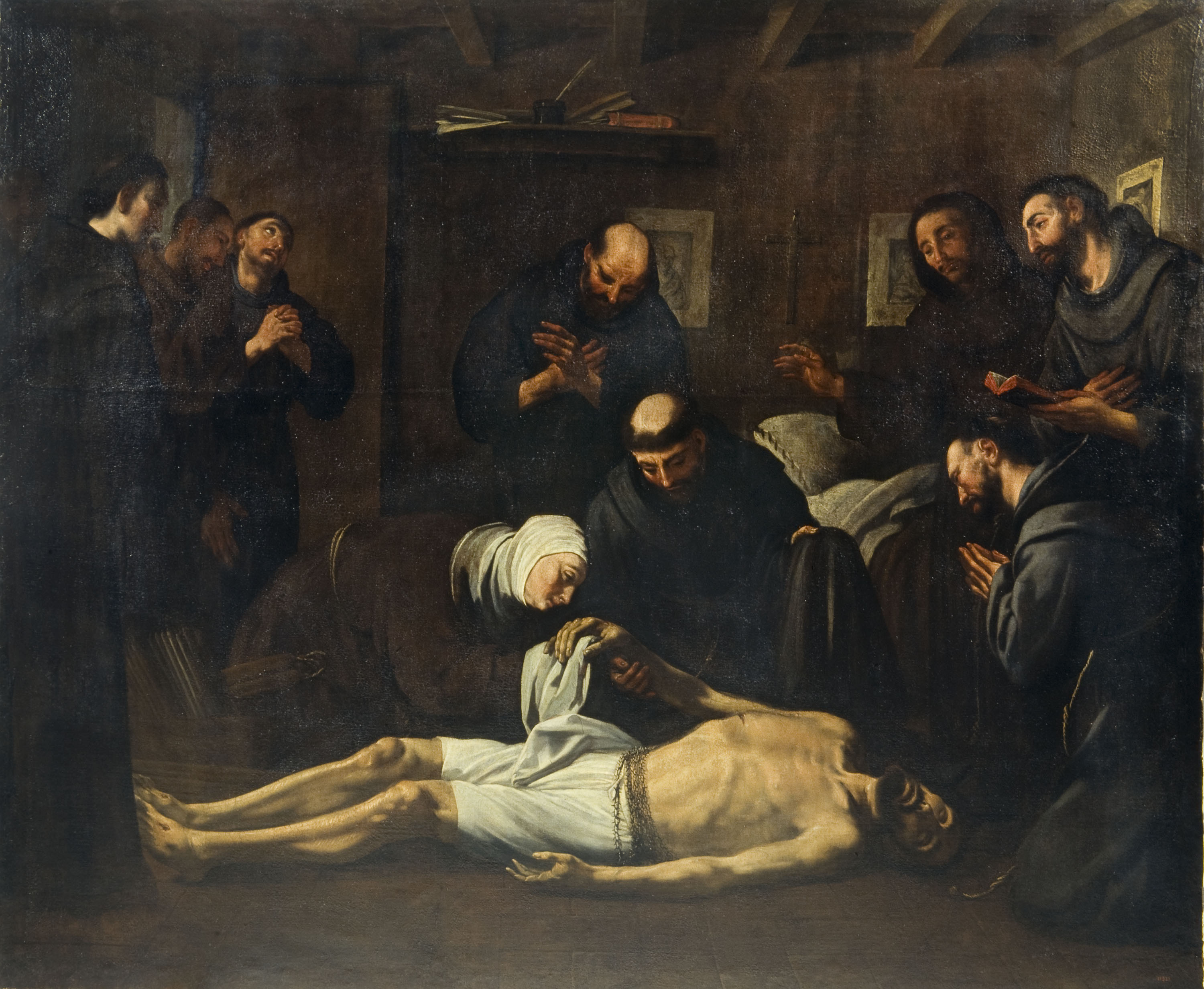 image for: Antoni Viladomat - Mort de sant Francesc - Cap a 1729-1733