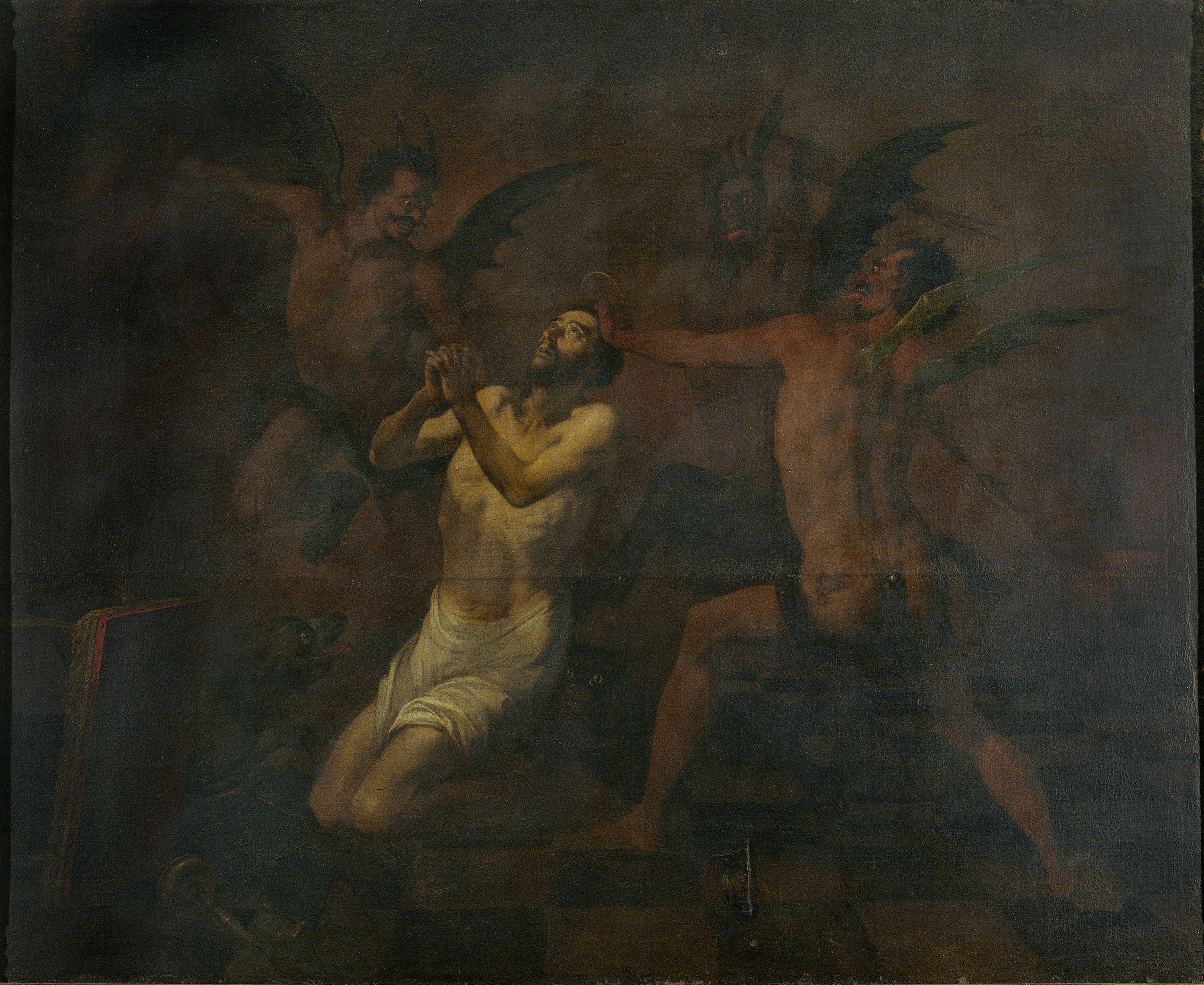 image for: Antoni Viladomat - Sant Francesc torturat pels dimonis - Cap a 1729-1733