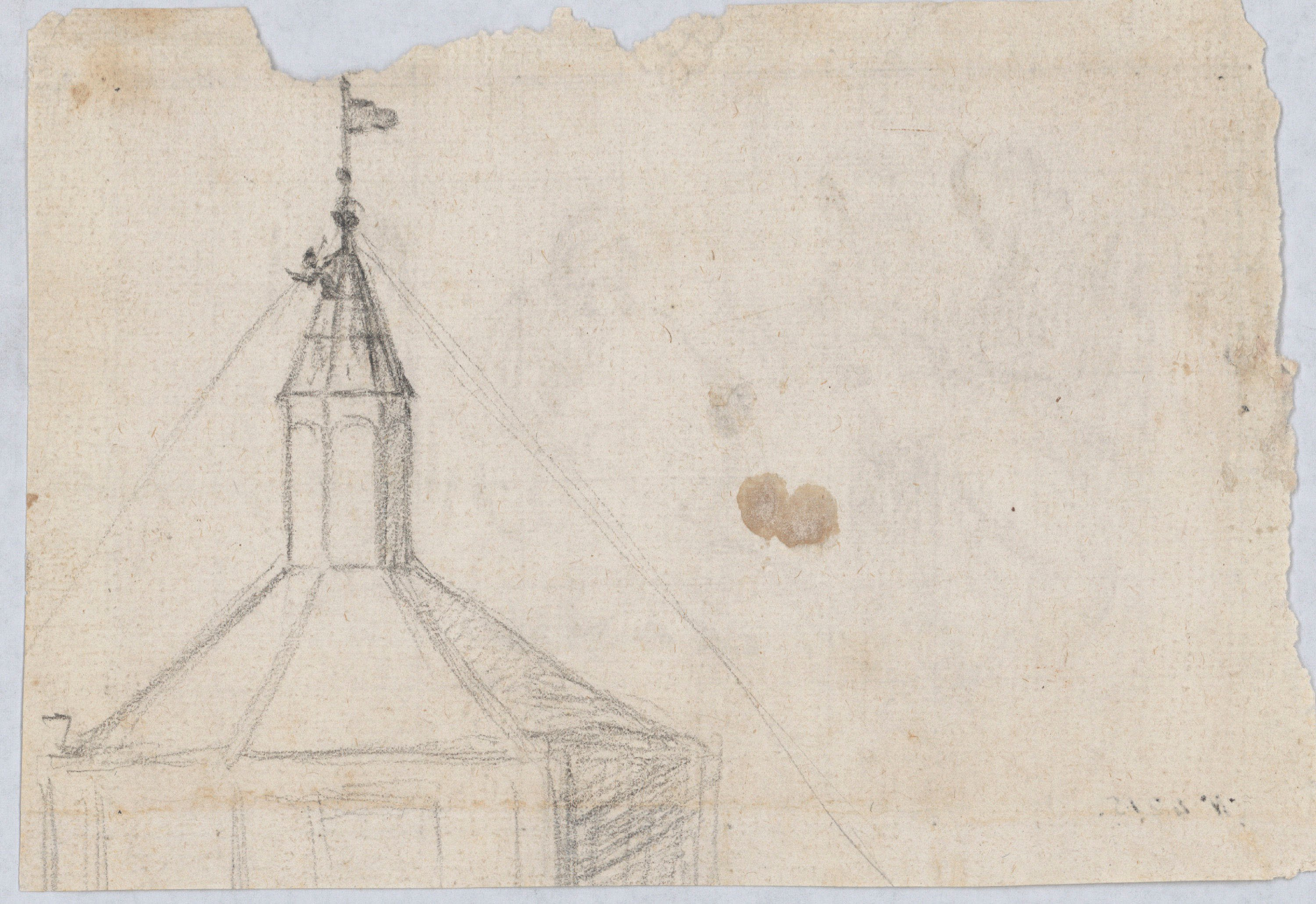 image for: Antoni Viladomat - Adoració dels pastors (anvers) / Apunt arquitectònic (revers) - Cap a 1720-1740 [1]