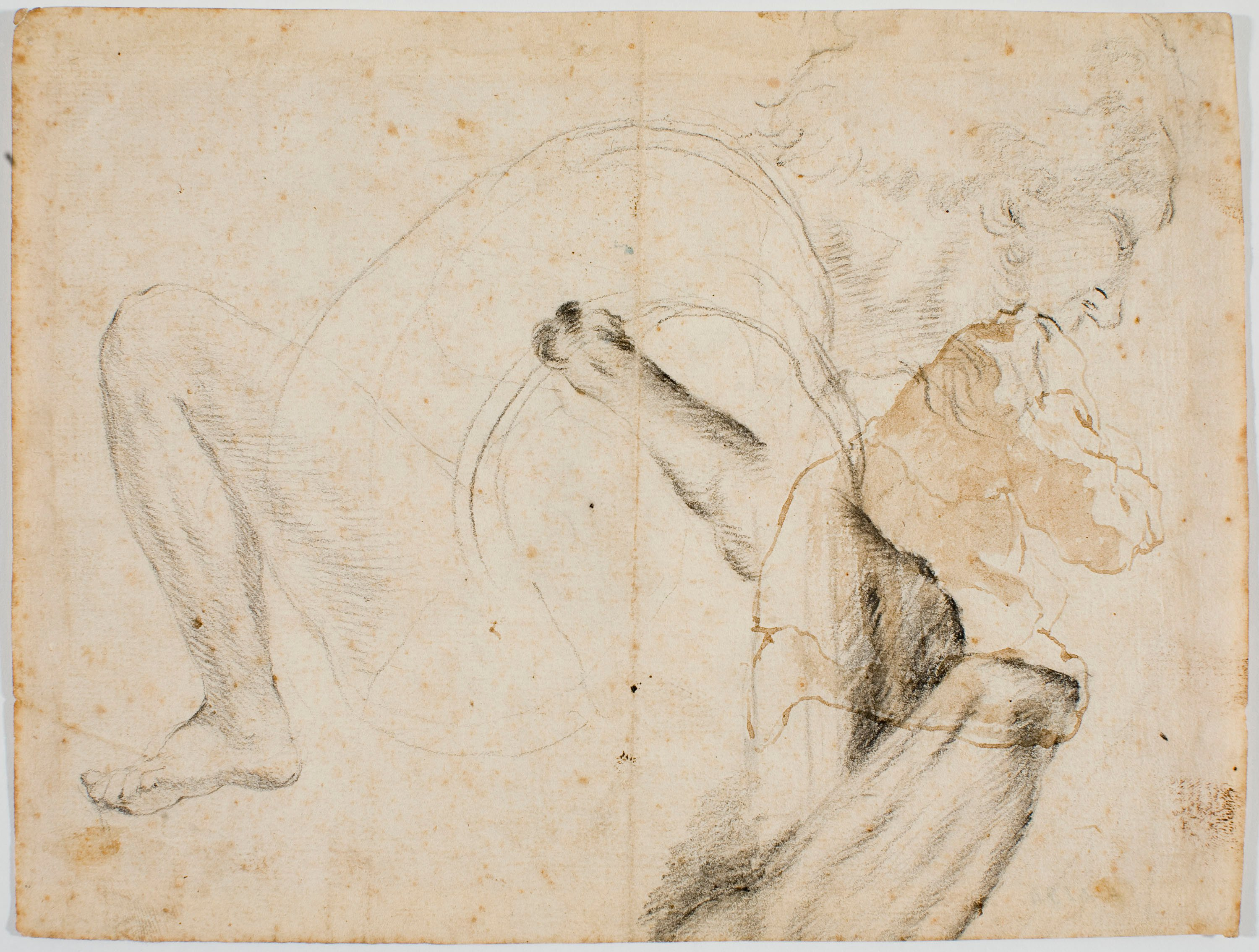 image for: Antoni Viladomat - Estudi de figures (anvers) / Esbós de figures (revers) - Cap a 1720-1740 [1]