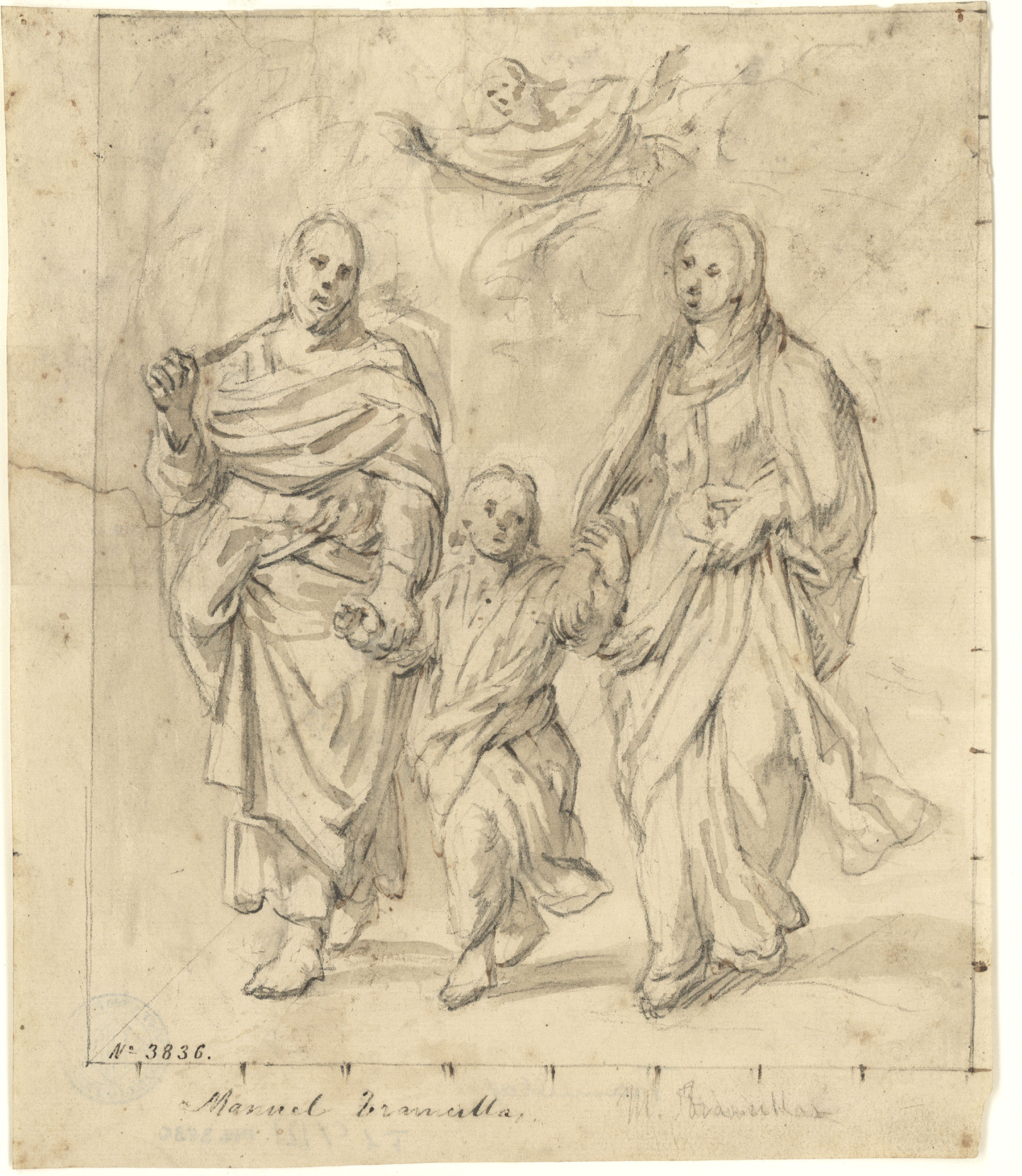 image for: Antoni Viladomat - Sagrada Família amb el Pare Etern - Cap a 1700-1725
