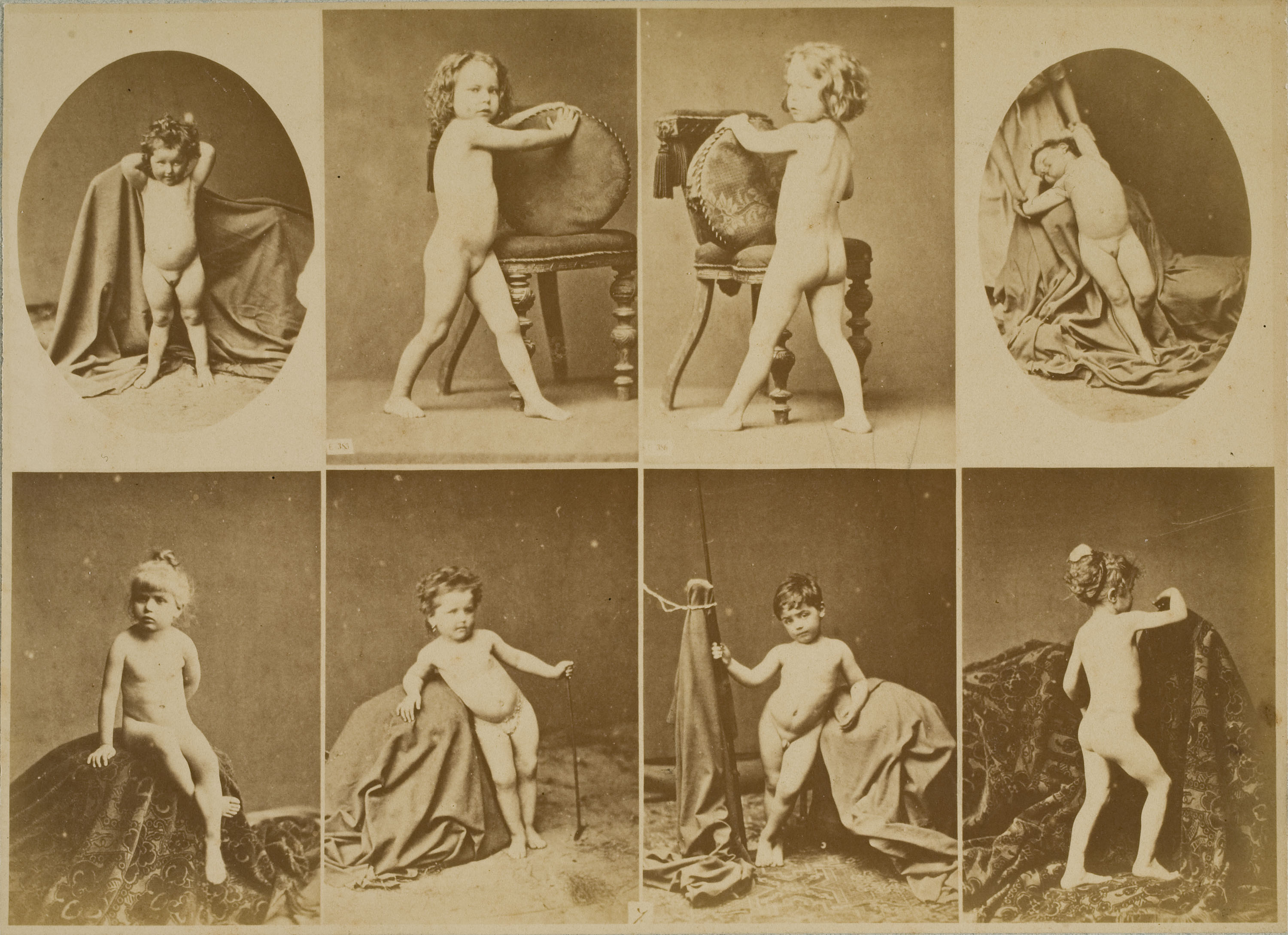 image for: Anònim - Contactes de nus infantils - Cap a 1880