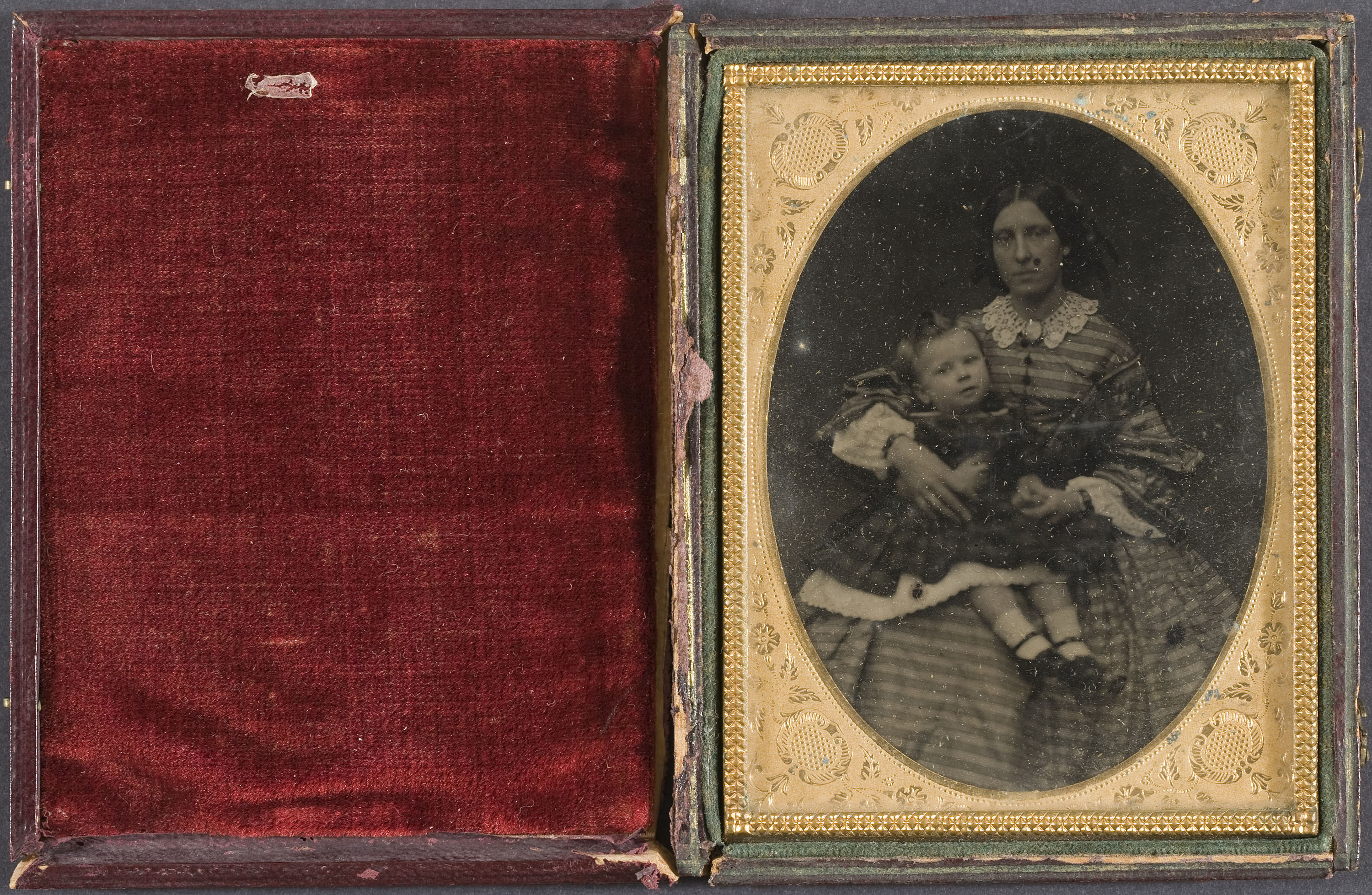 image for: Anònim - Retrat de dona amb nena - 1850-1860