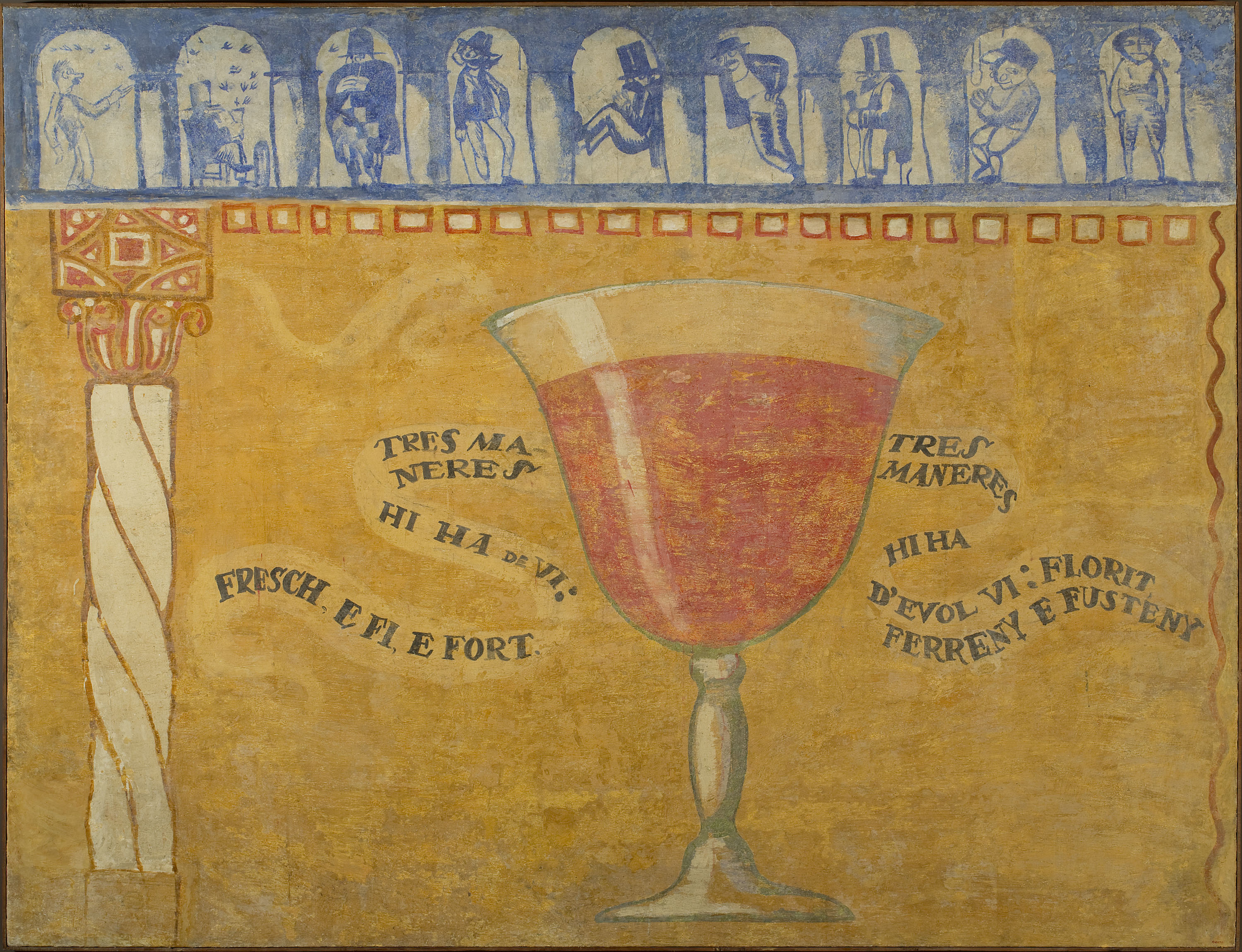 image for: Xavier Nogués - Fragment de la decoració mural del celler de les Galeries Laietanes - 1915