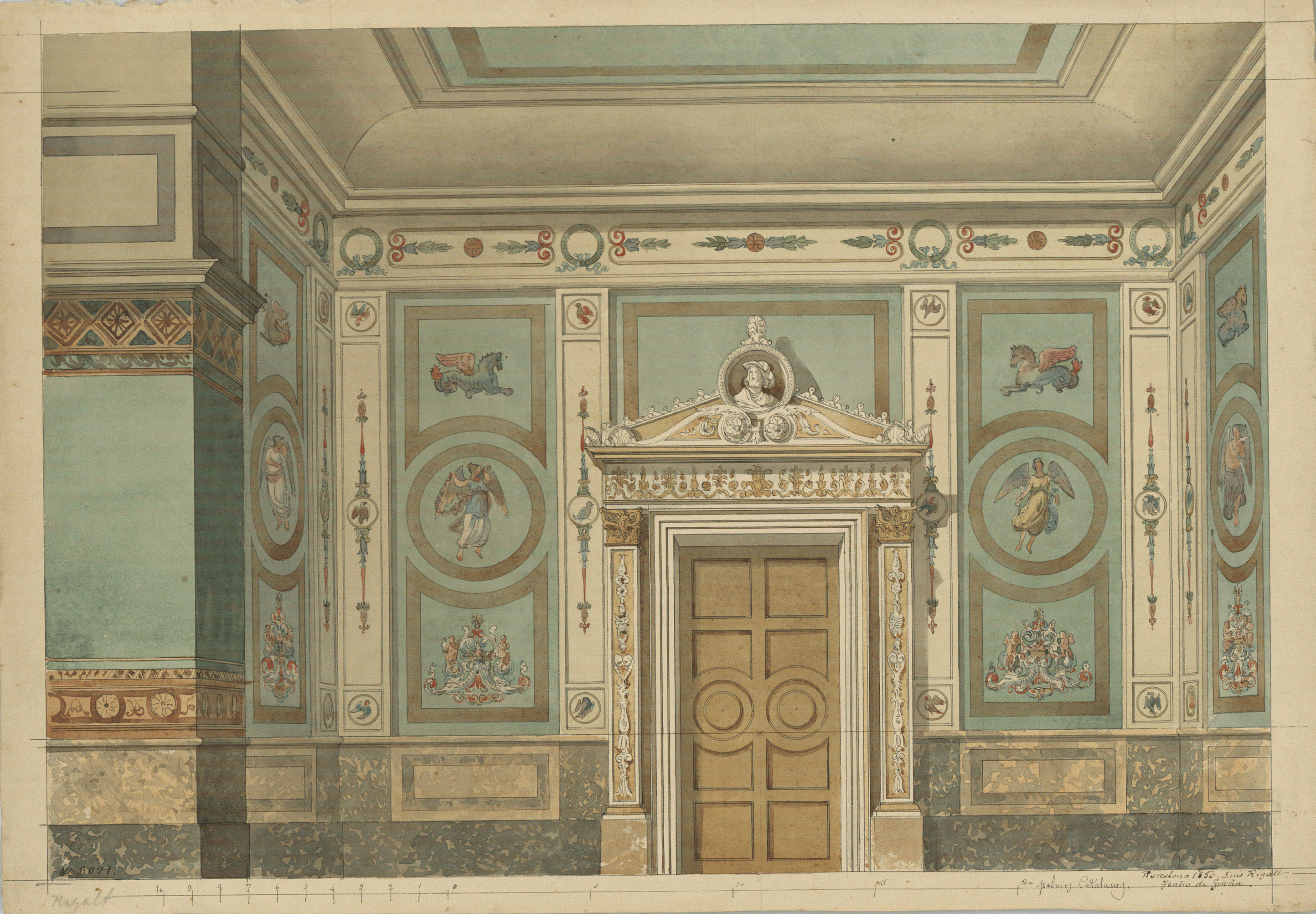 image for: Lluís Rigalt - Teatre de Gràcia (escenografia) - Barcelona, 1850