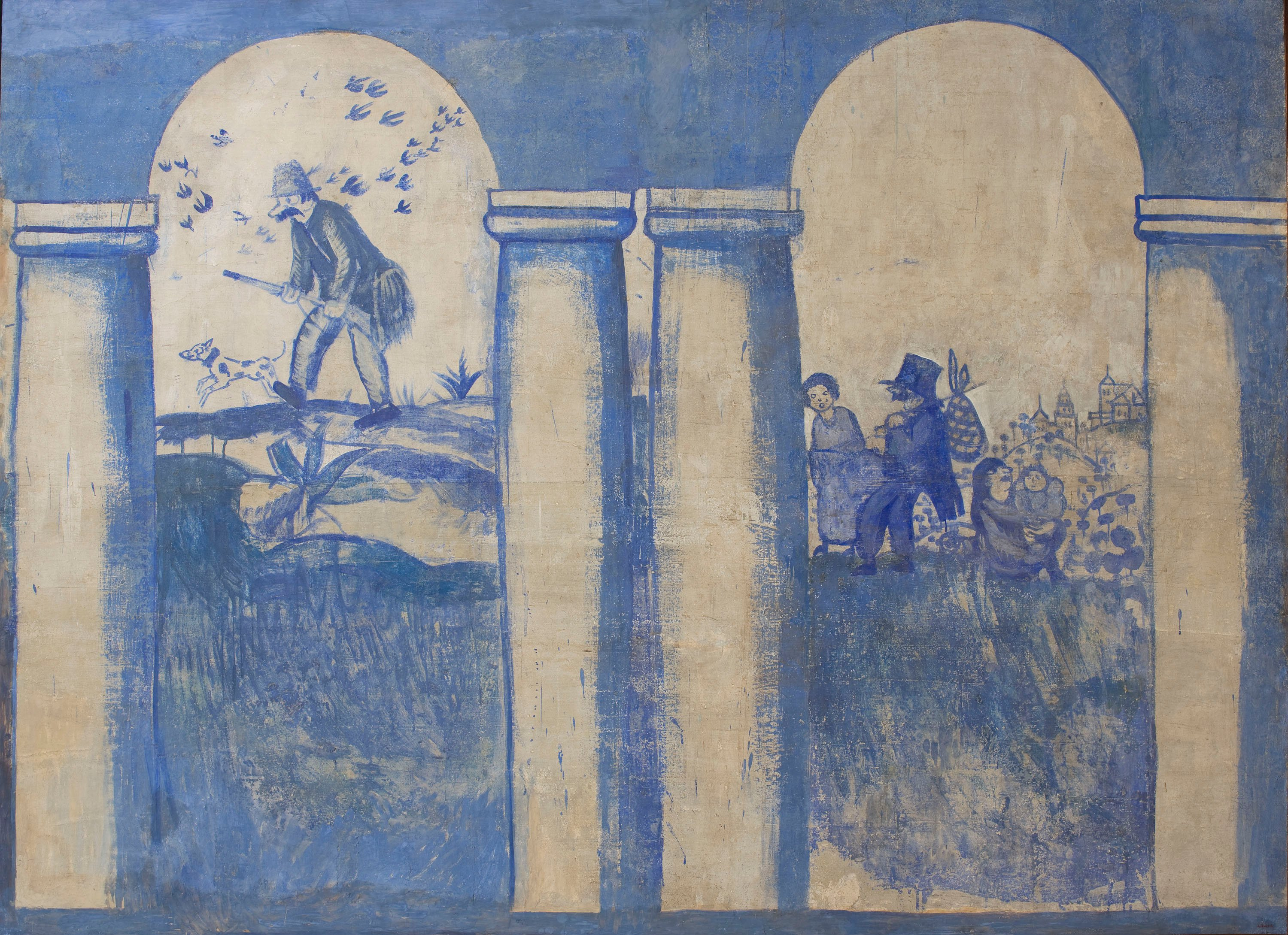 image for: Xavier Nogués - Fragment de la decoració mural del celler de les Galeries Laietanes - 1915