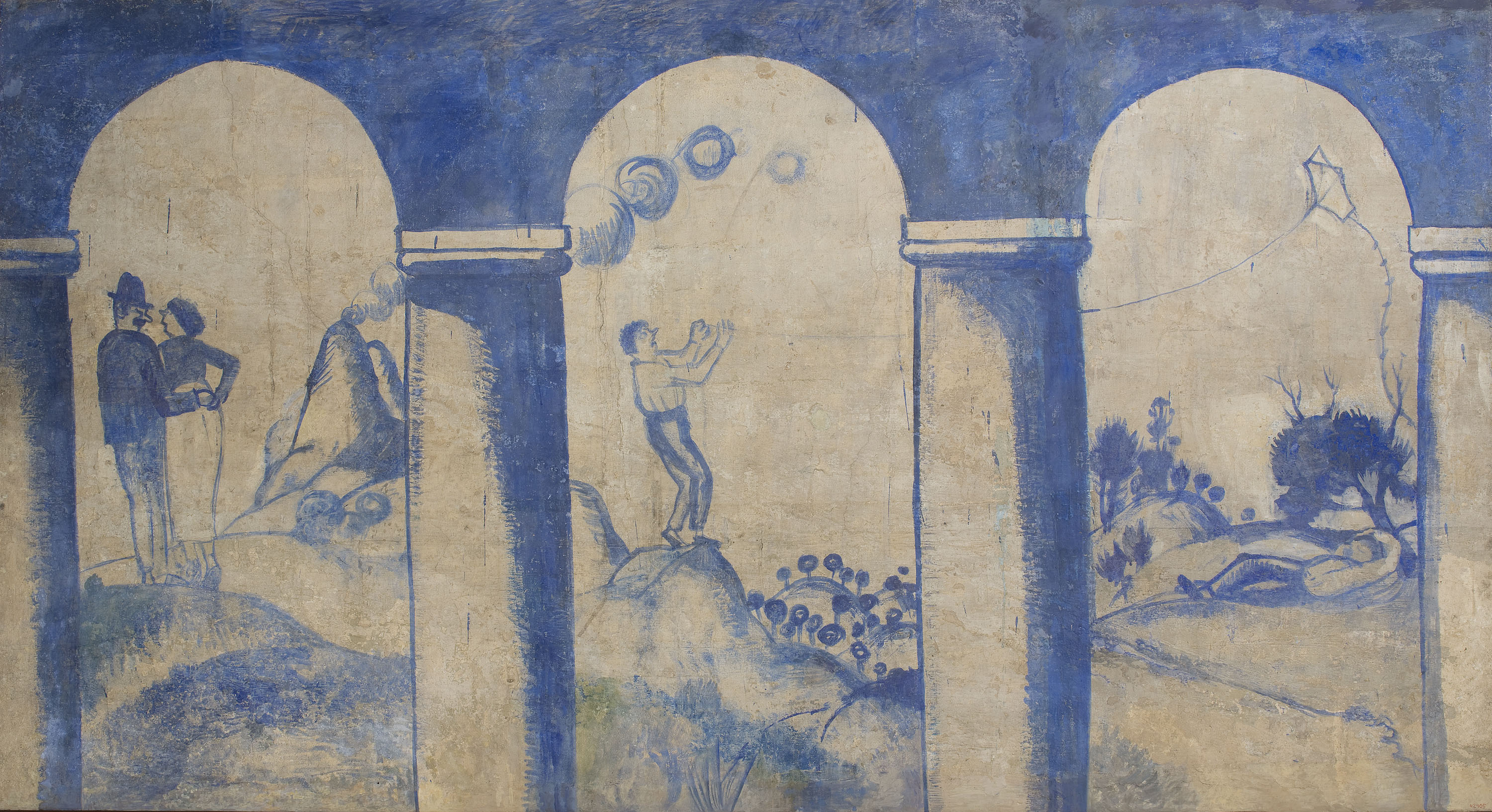 image for: Xavier Nogués - Fragment de la decoració mural del celler de les Galeries Laietanes - 1915