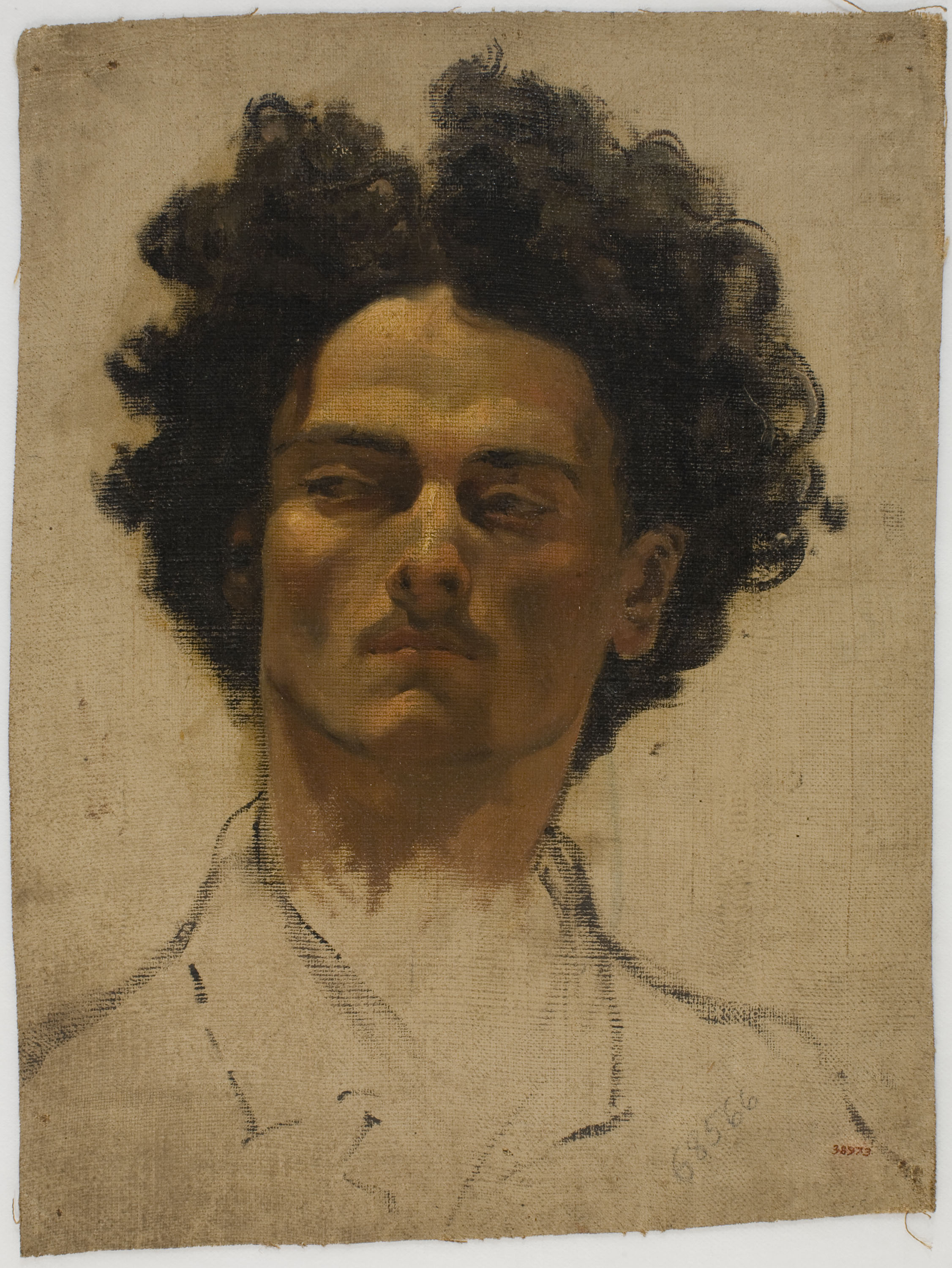image for: Ramon Amado - Estudi de cap d&#039;home - Roma, cap a 1865-1871