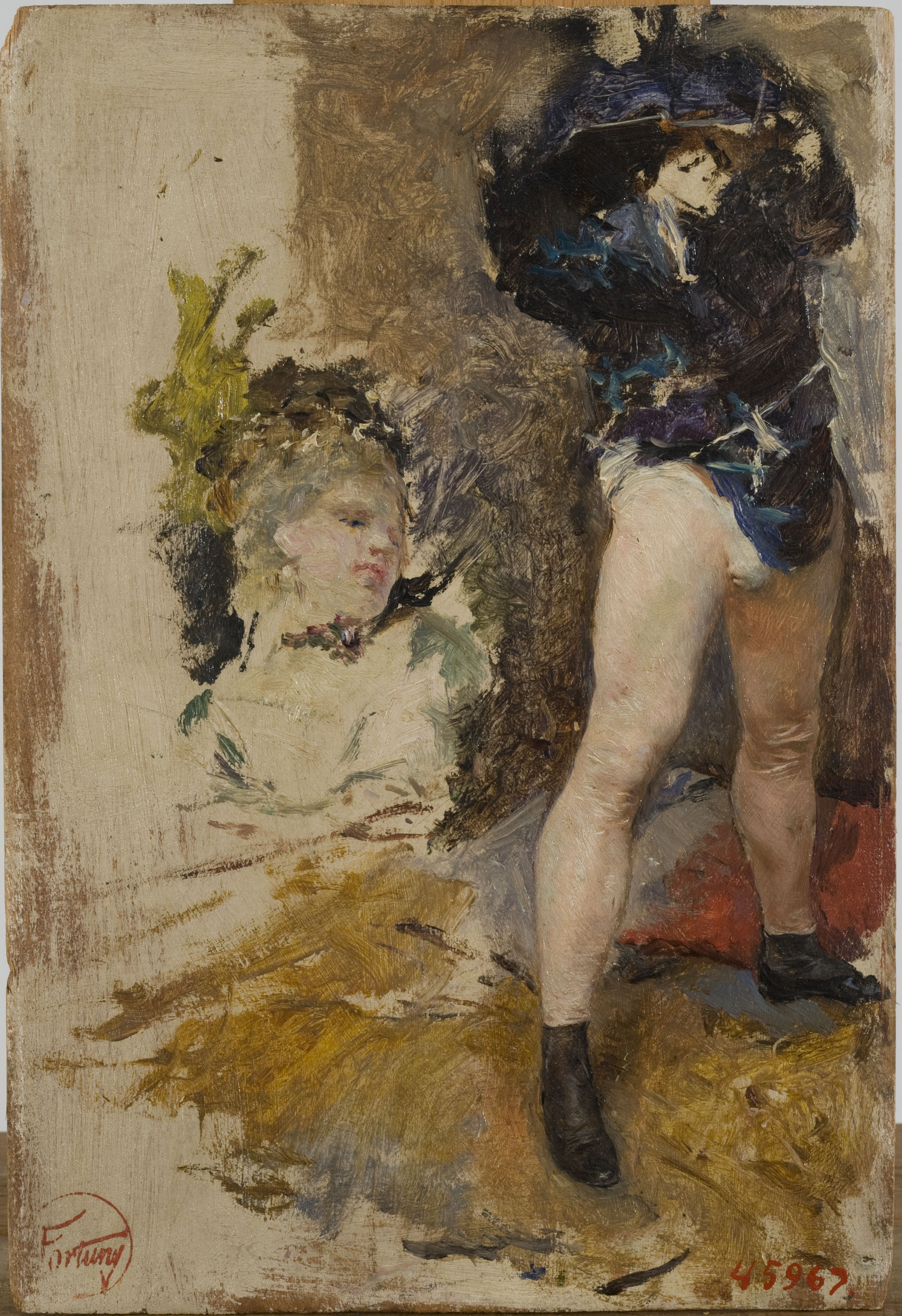 image for: Marià Fortuny - Estudi per al quadre «El jardí dels poetes» - Cap a 1871-1873