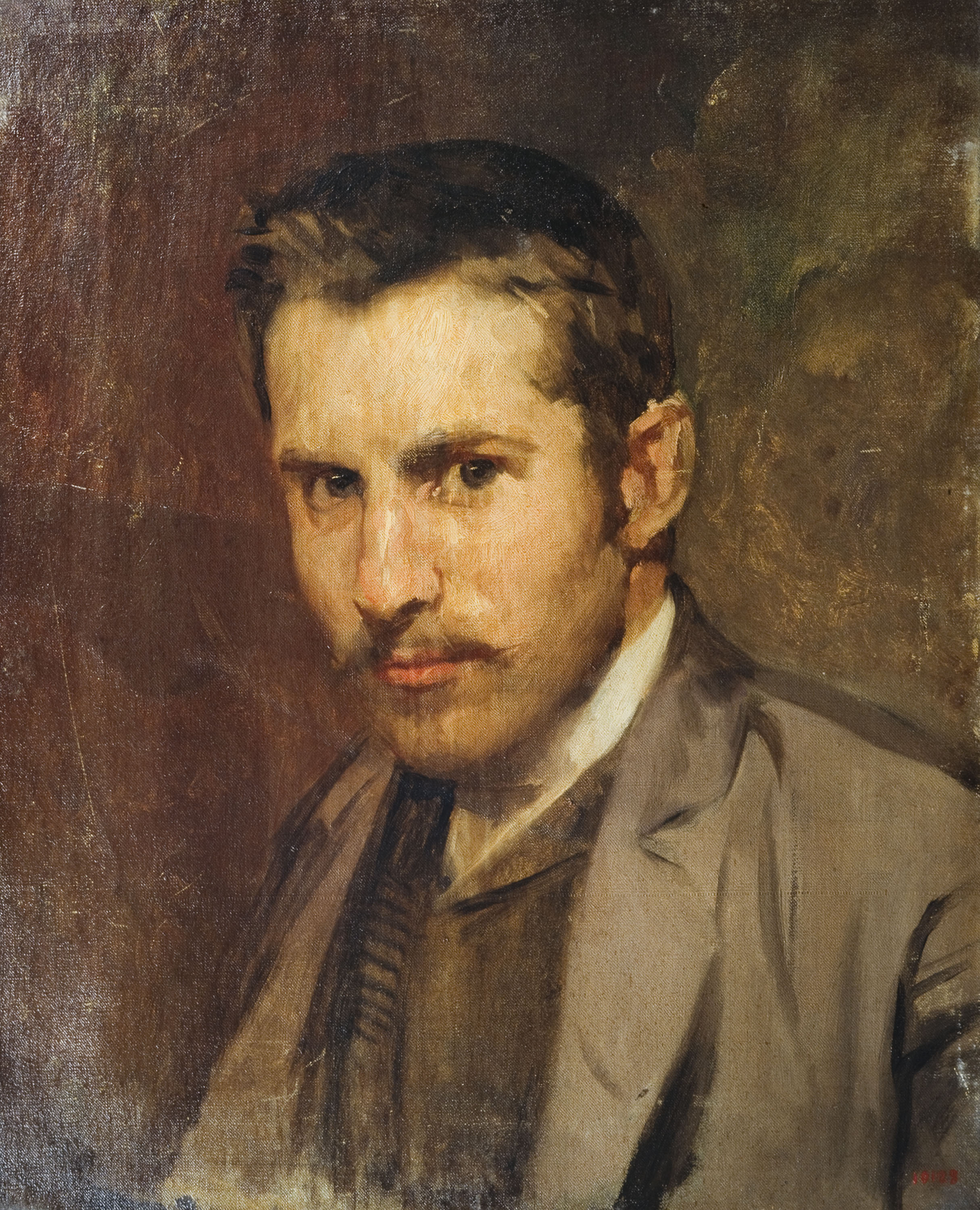 image for: Antoni Caba - Retrat del pintor Sebastià Junyent - Cap a 1887