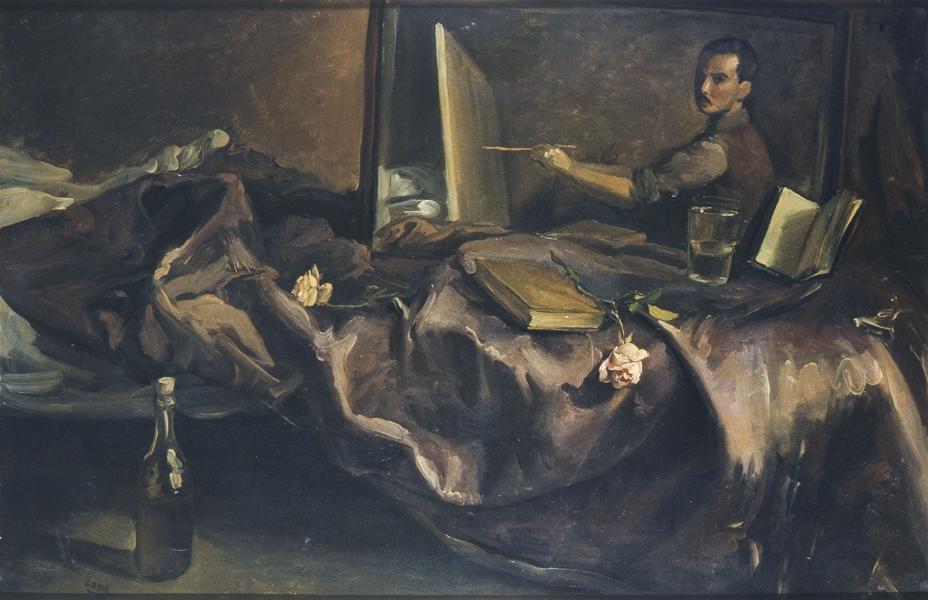 image for: Ramón Gaya - Artista pintant al seu estudi - Cap a 1940