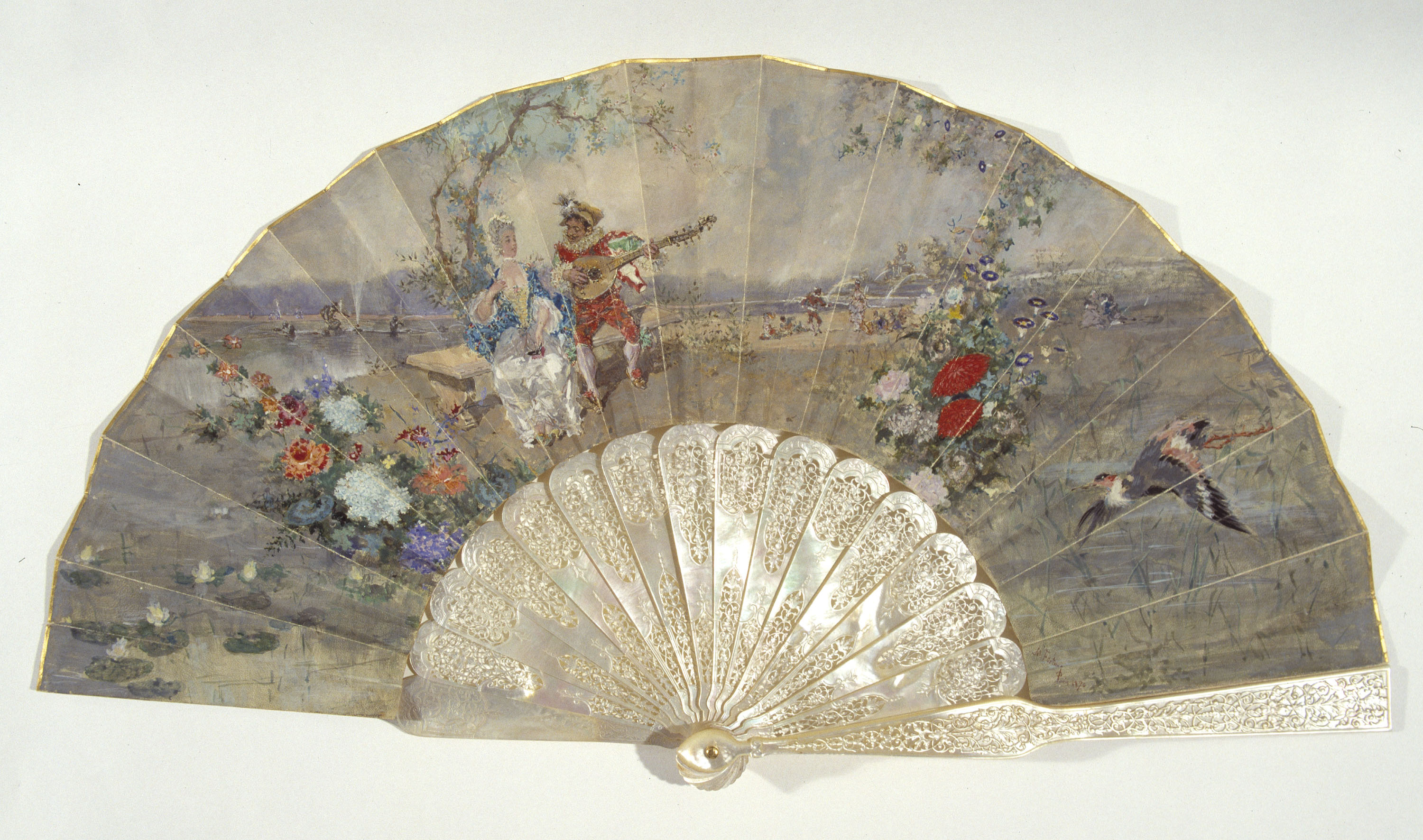 image for: Marià Fortuny - Ventall amb escena galant - París, 1870