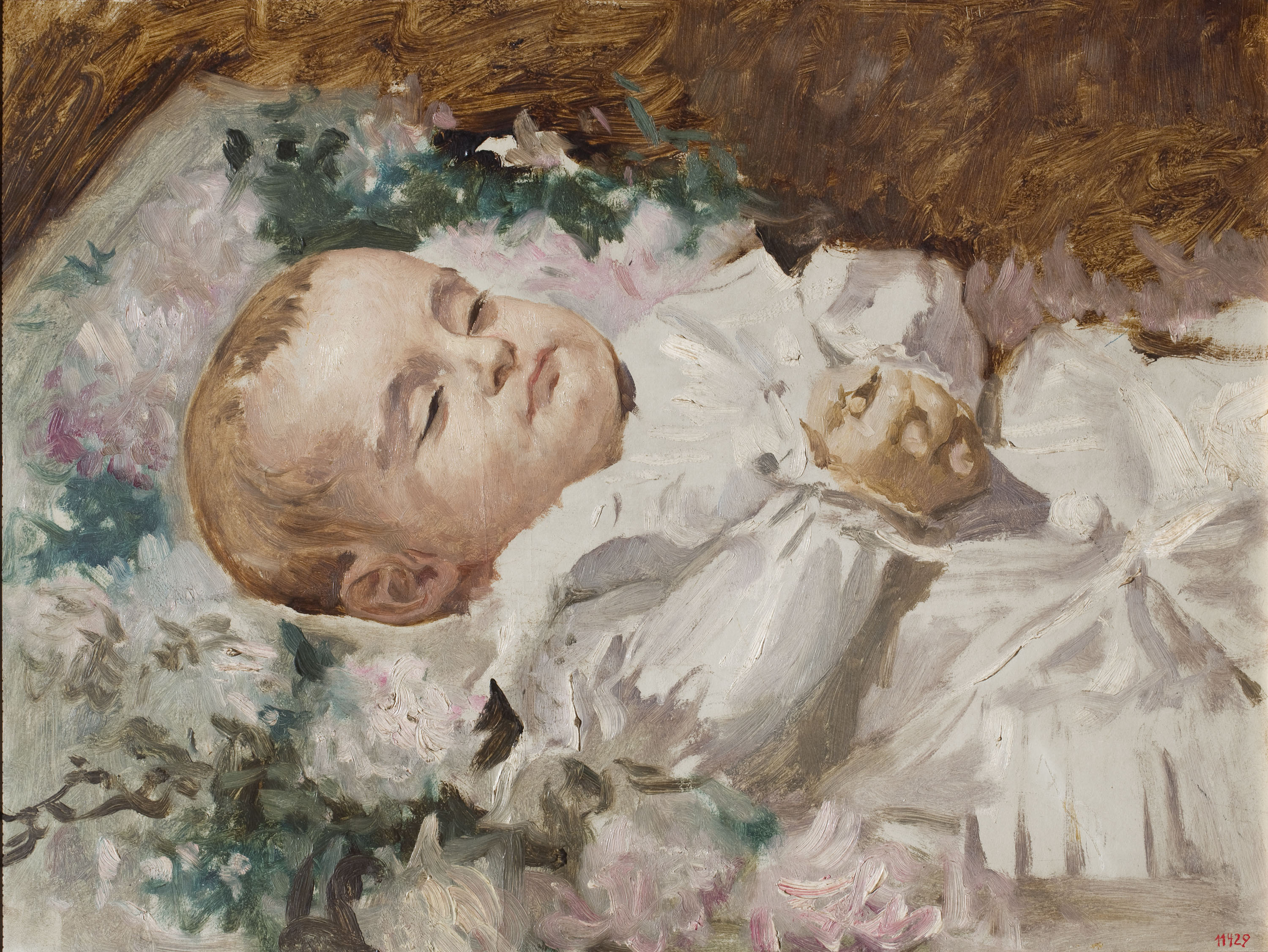 image for: Antoni Caba - L&#039;albat Josep Maria Brusi en el seu llit de mort - 1882
