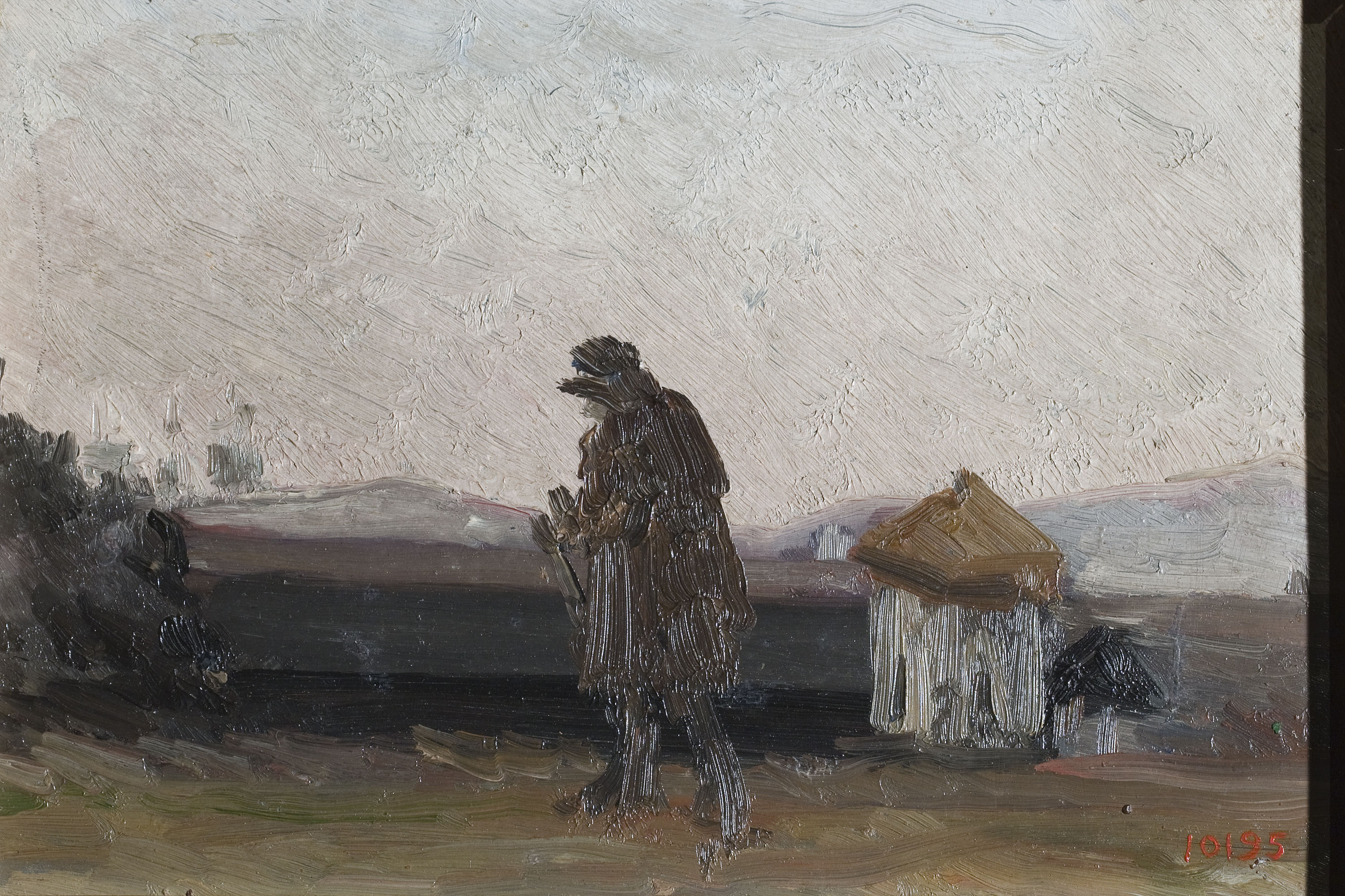 image for: Modest Urgell - Esbós de paisatge amb figura - Cap a 1865-1910