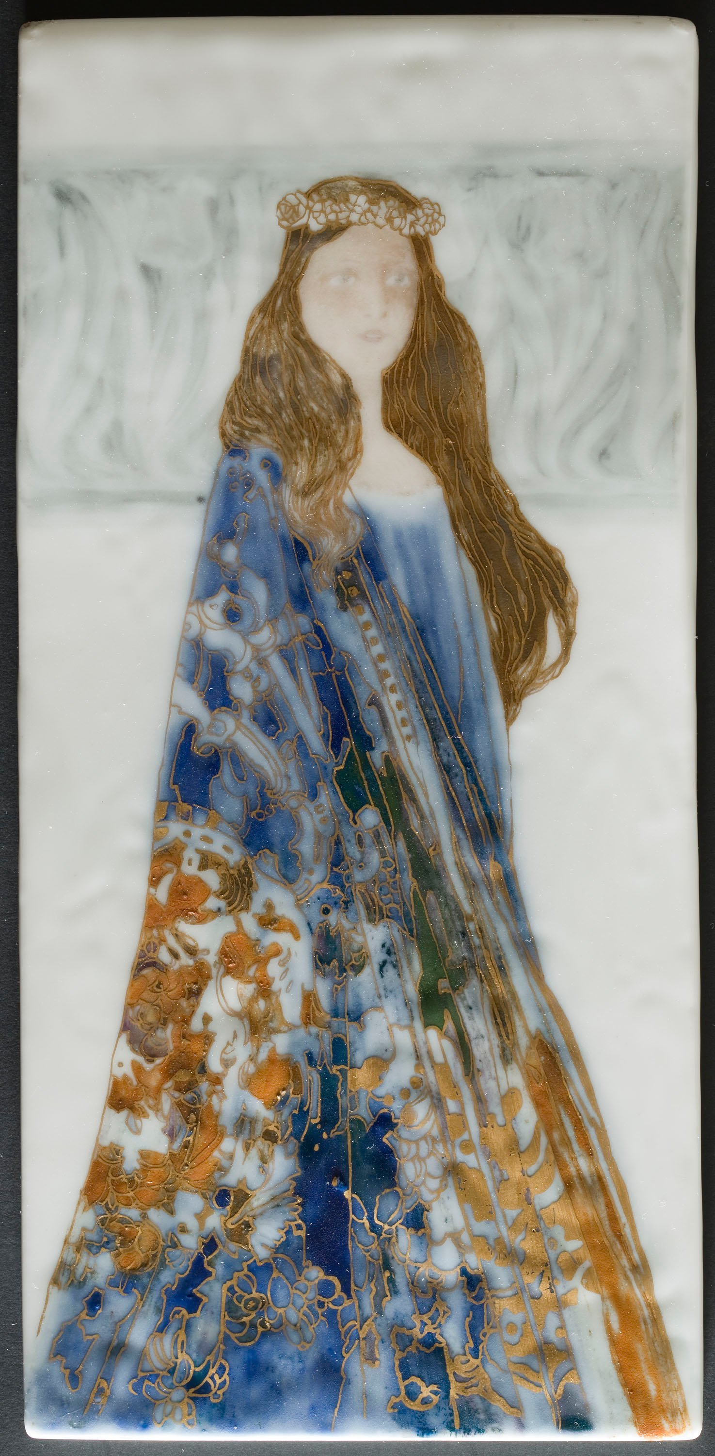 image for: Antoni Serra - Placa decorativa amb figura femenina - 1901-1907