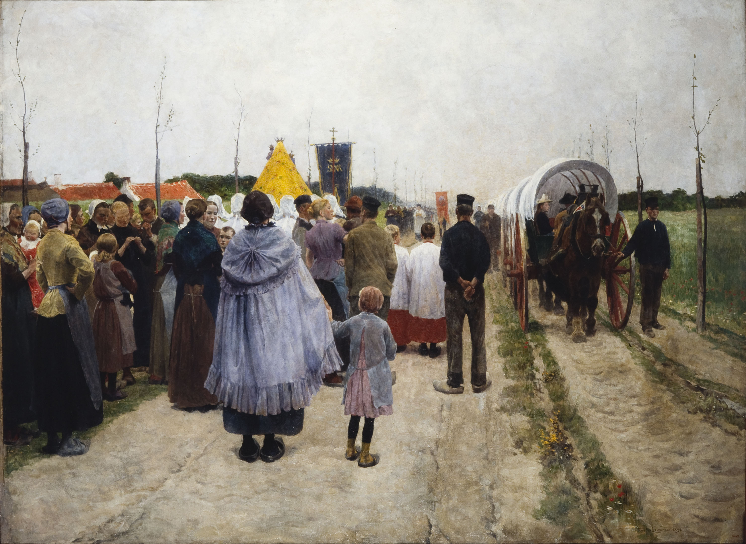 image for: Frans van Leemputten - Camperols esperant el retorn dels pelegrins - 1892