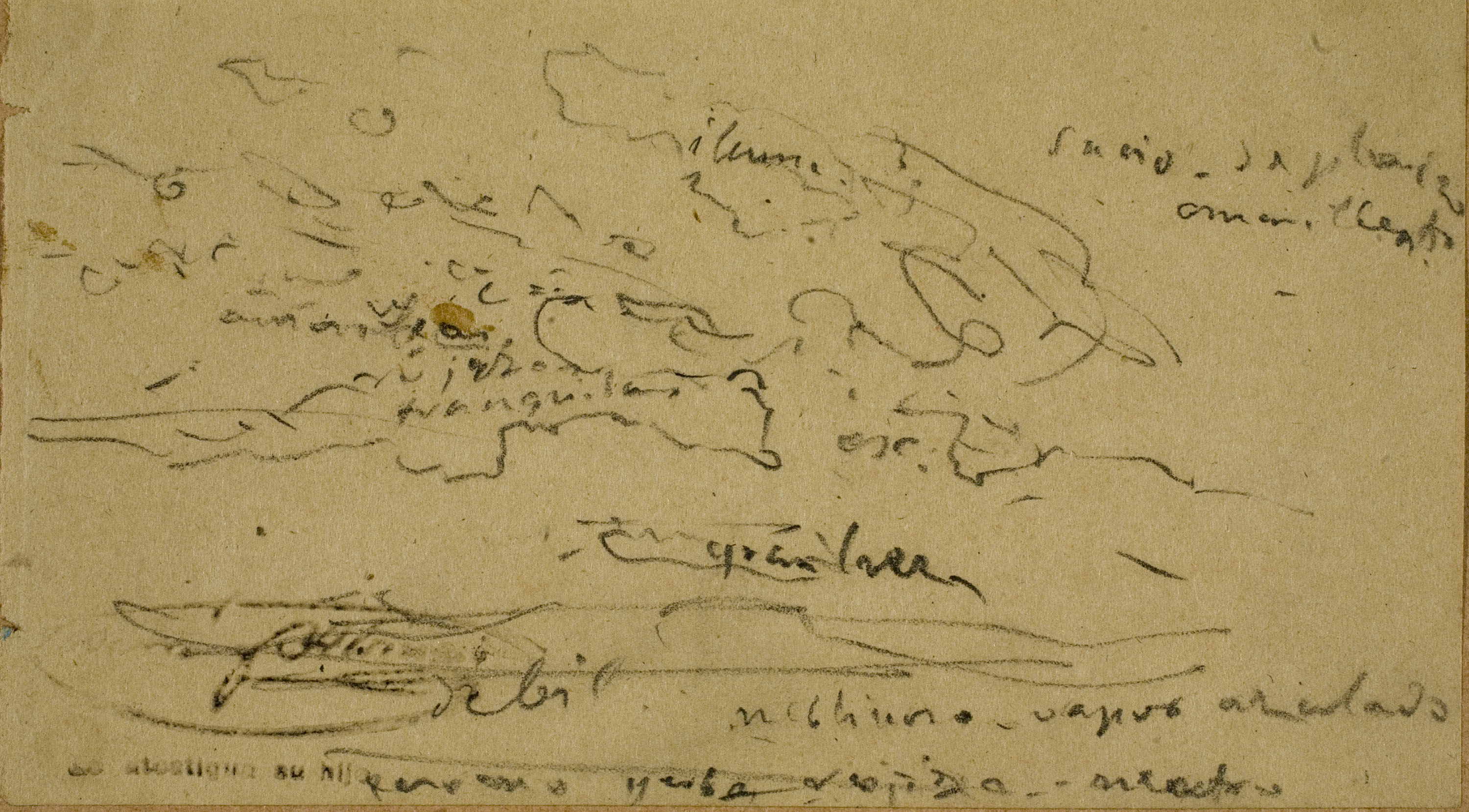 image for: Ramon Martí i Alsina - Croquis de celatge - Cap a 1865-1870