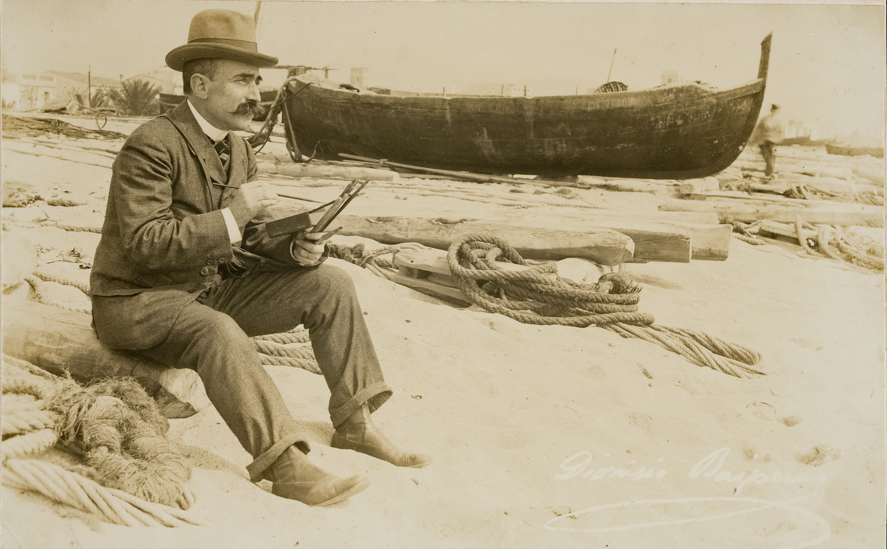 image for: Francesc Serra Dimas - Retrat del pintor Dionís Baixeras - 1904