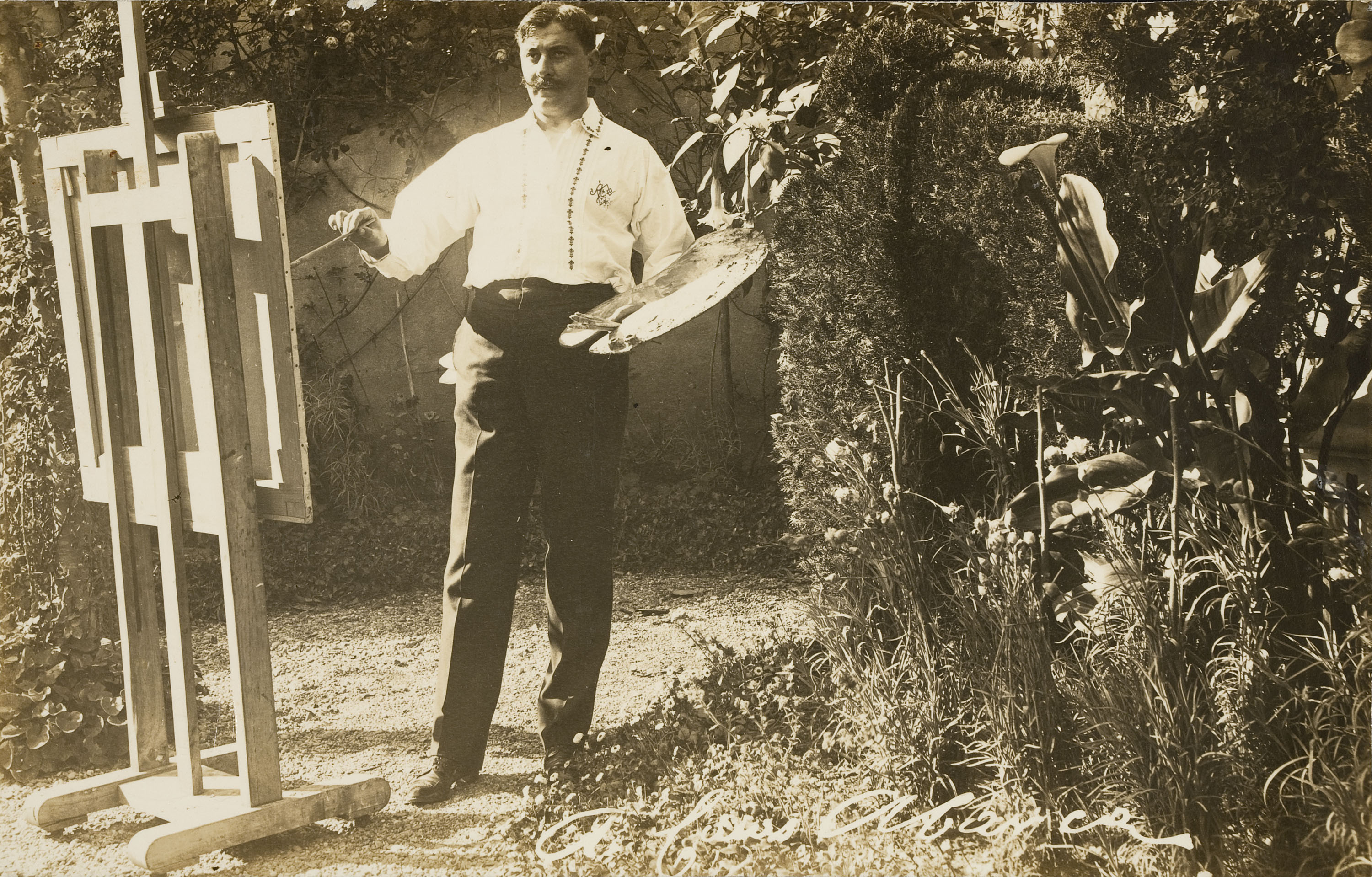 image for: Francesc Serra Dimas - Retrat del pintor Agapit Casas Abarca - 1904