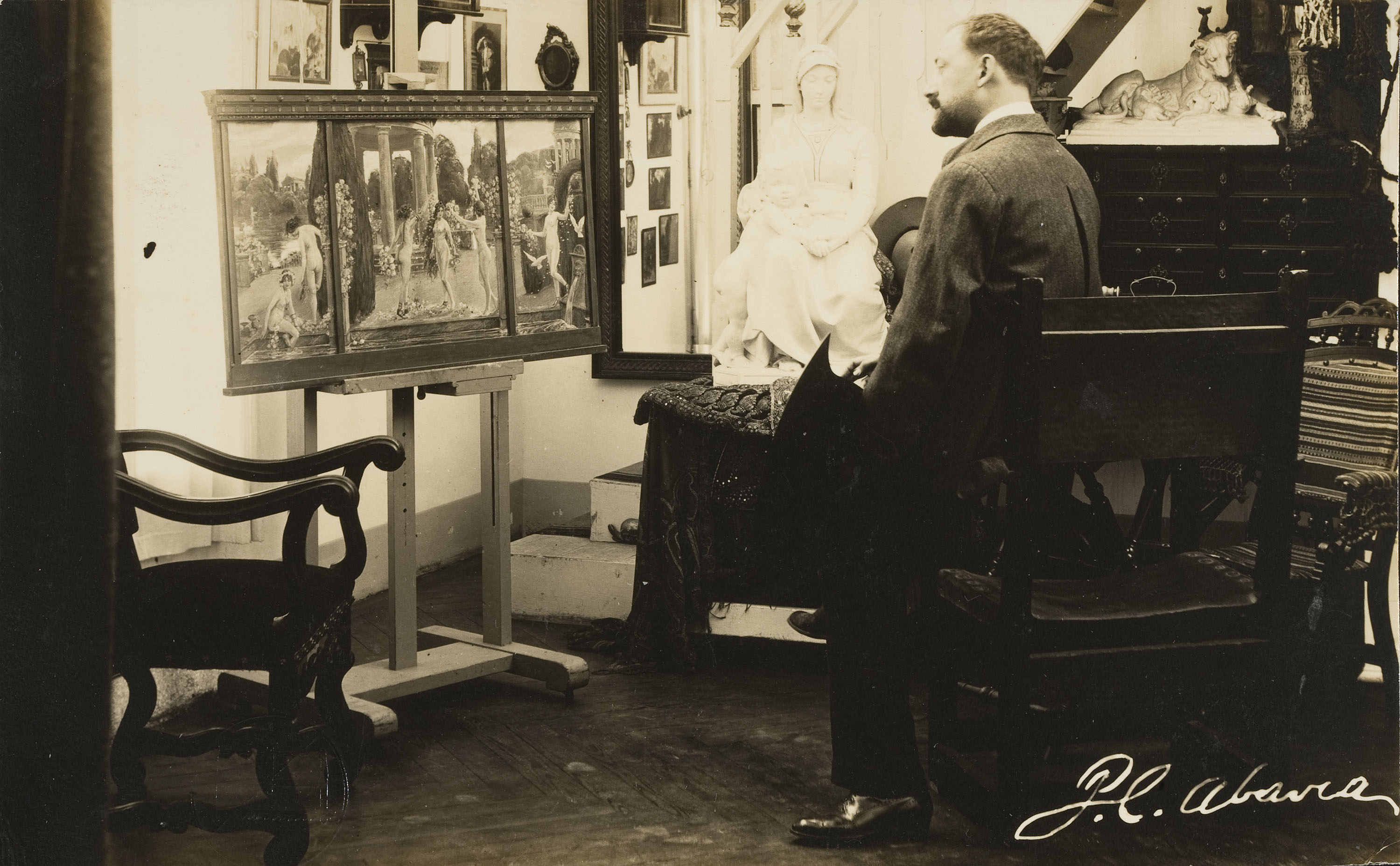 image for: Francesc Serra Dimas - Retrat del pintor i fotògraf Pere Casas Abarca al seu estudi - 1904