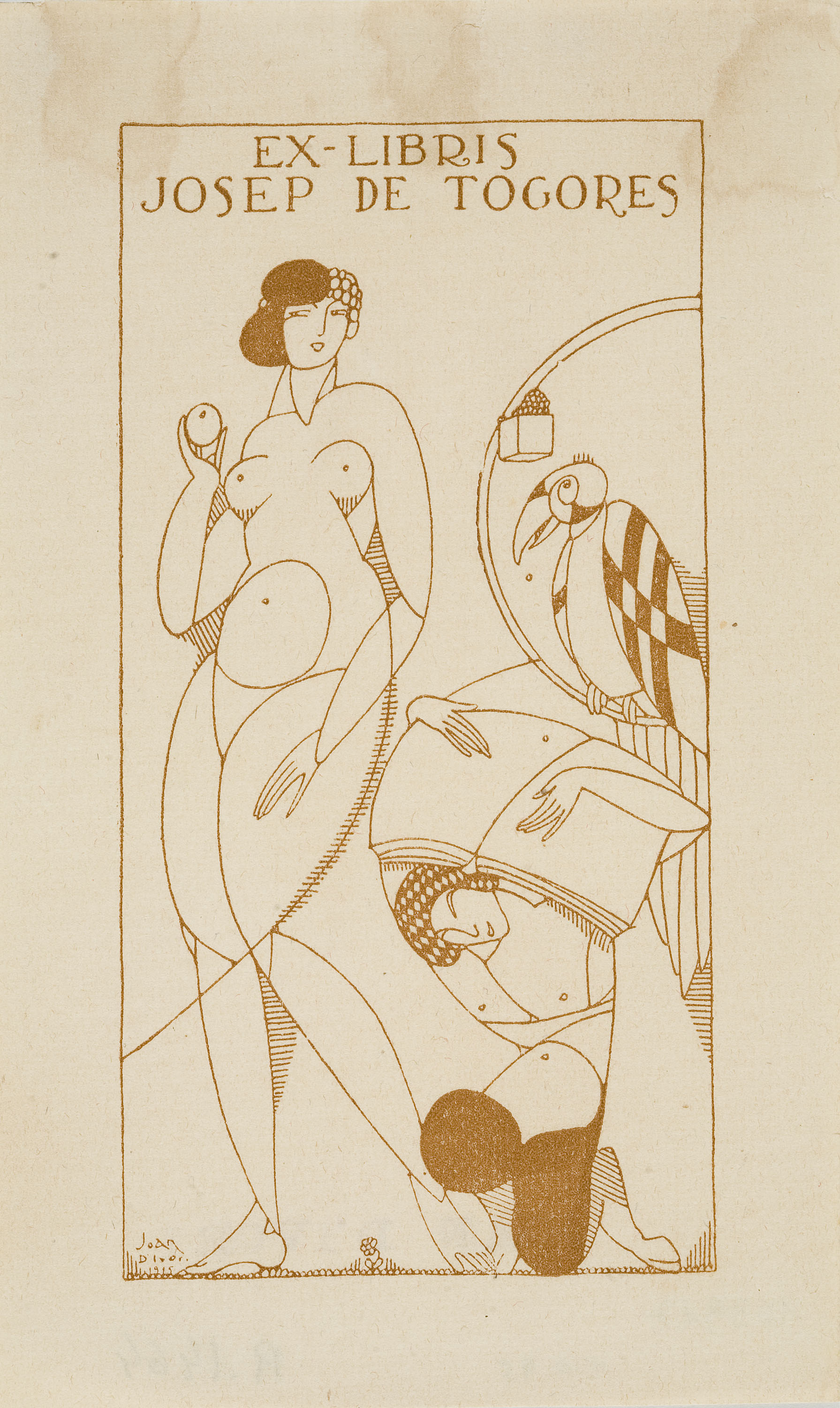 image for: Joan Vila Pujol (Joan d&#039;Ivori) - Ex-libris Josep de Togores - 1915